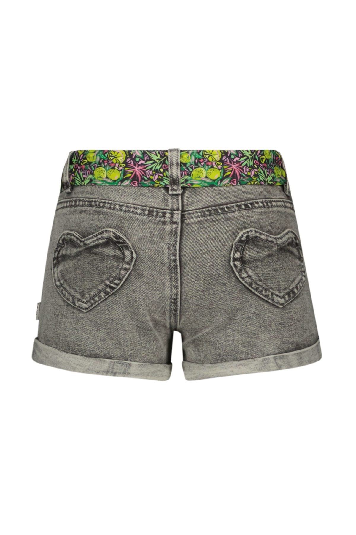 Patty denim shorts with printed belt