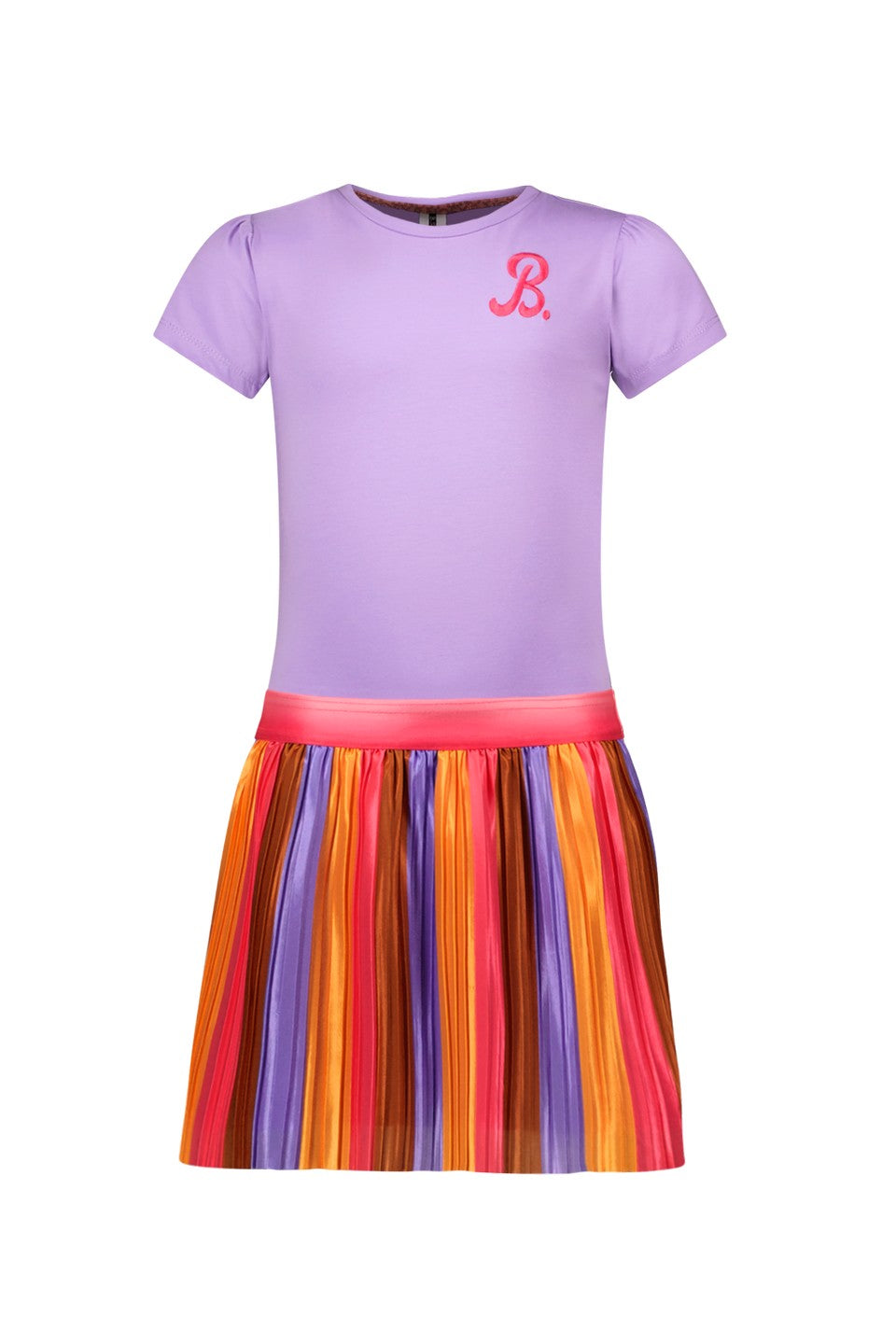 Dannae dress with striped plissé skirt