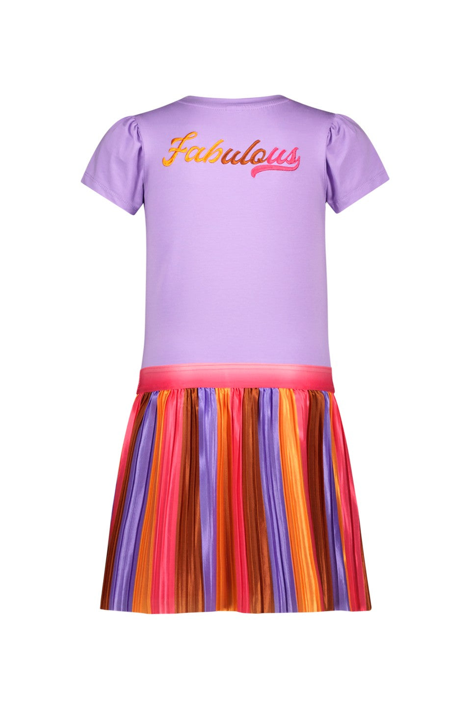Dannae dress with striped plissé skirt