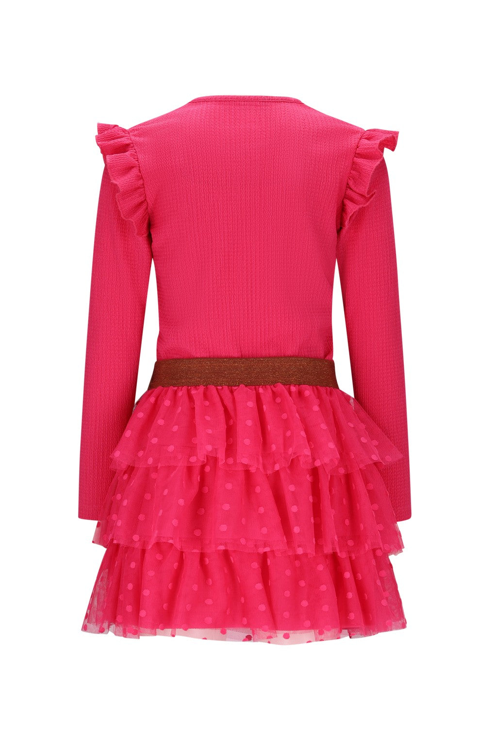 Dora B.Nosy girls dress with multi layer mesh skirt