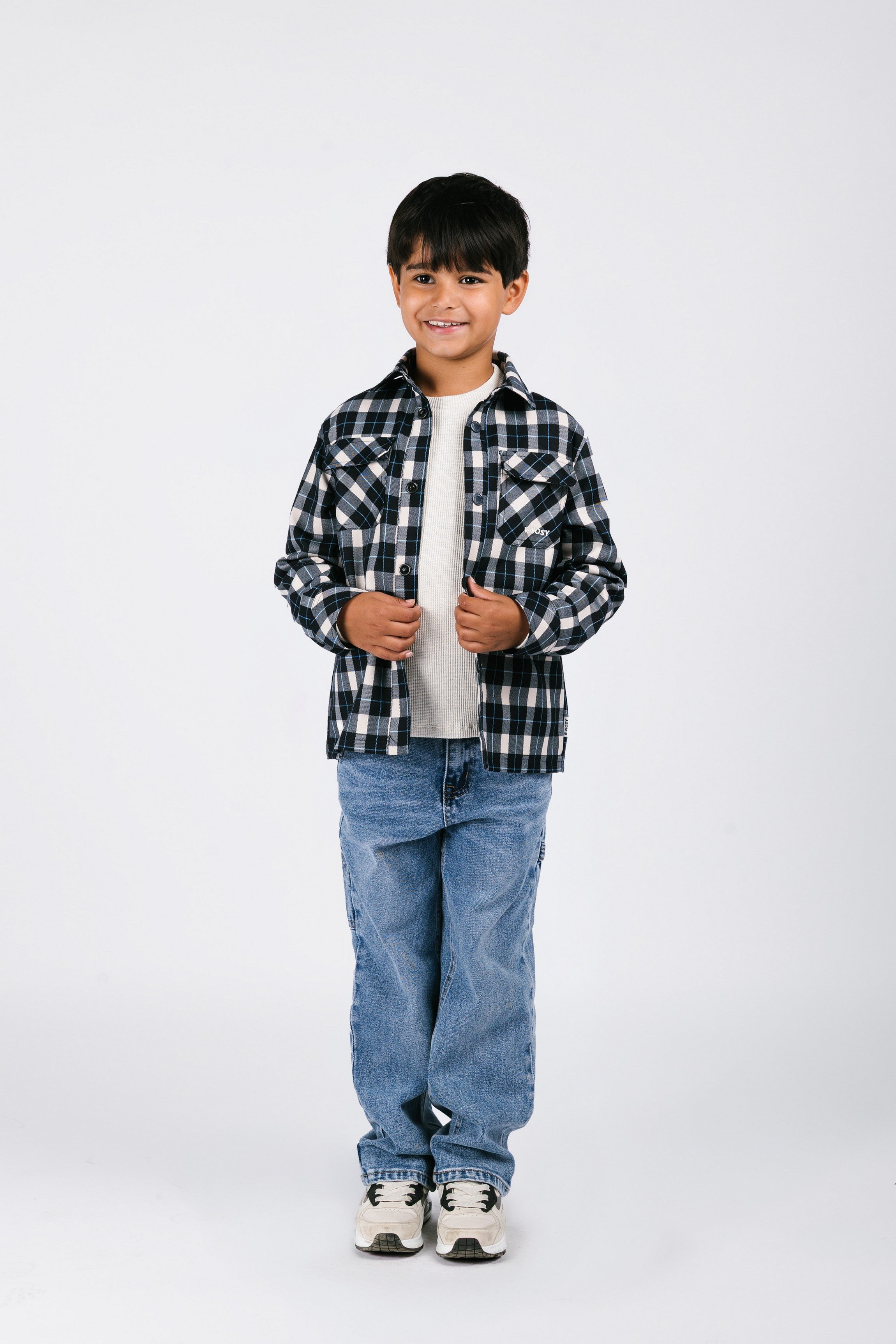 Bas B.Nosy boys checkered shirt