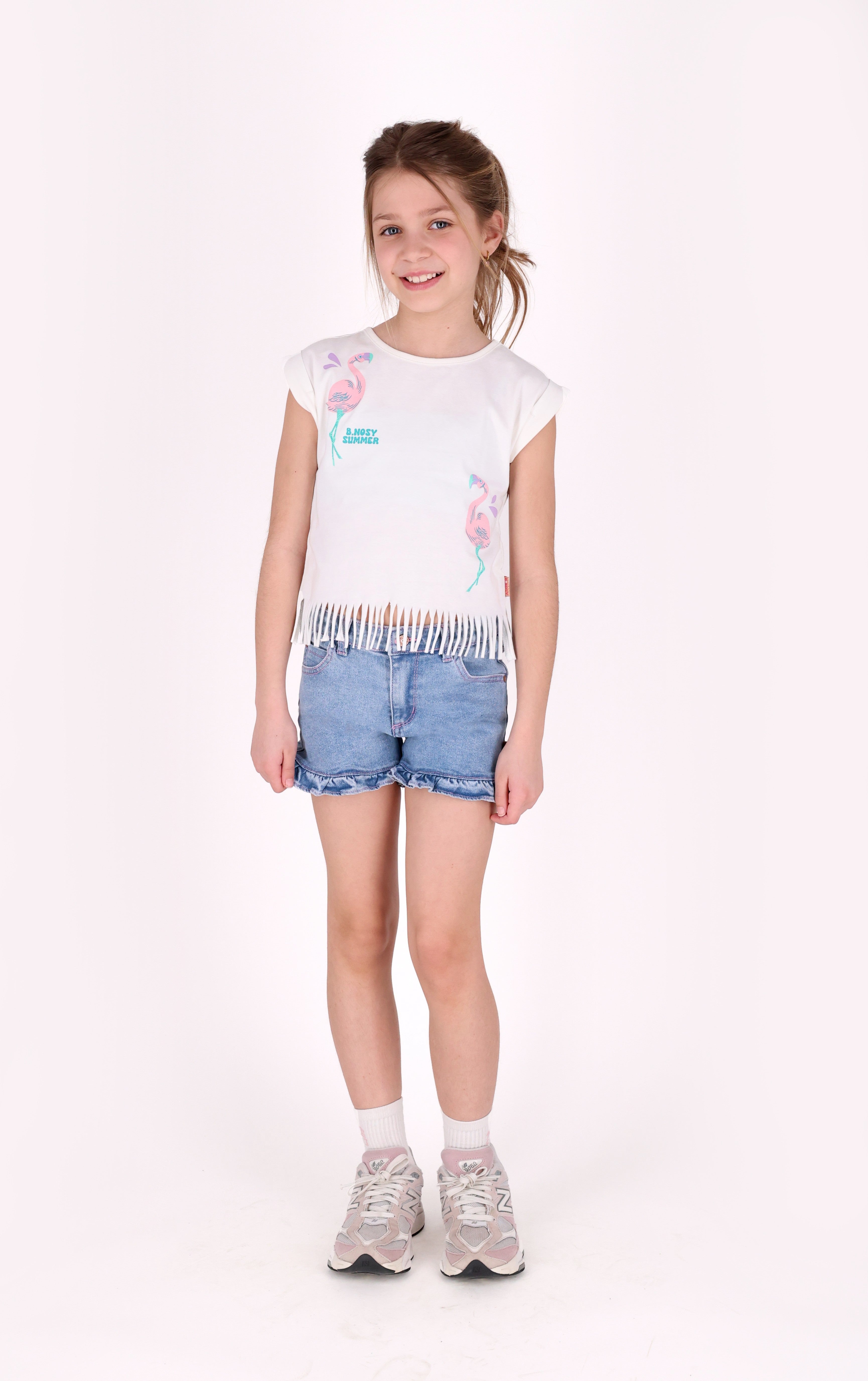 B.Nosy girls T-shirt fringe Tikki