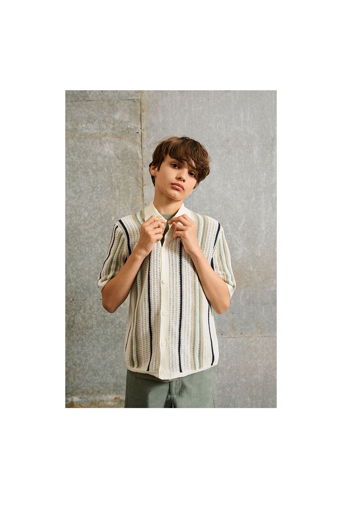 OSJLEON REG SS SHIRT KNT