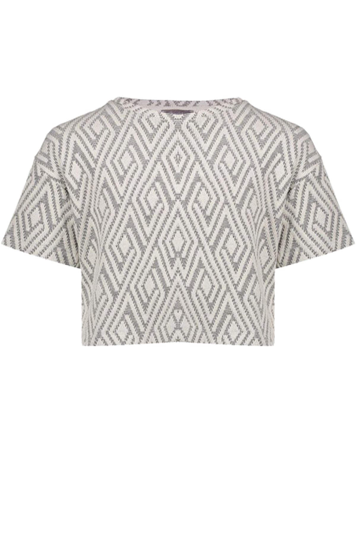 Top jacquard black/white