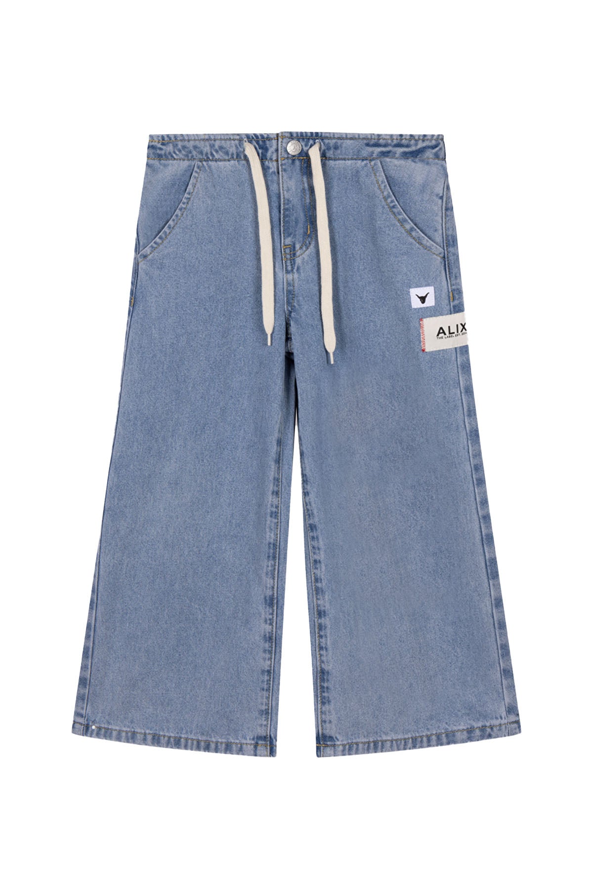 KIDS WIDE LEG FLOWY DENIM PANTS
