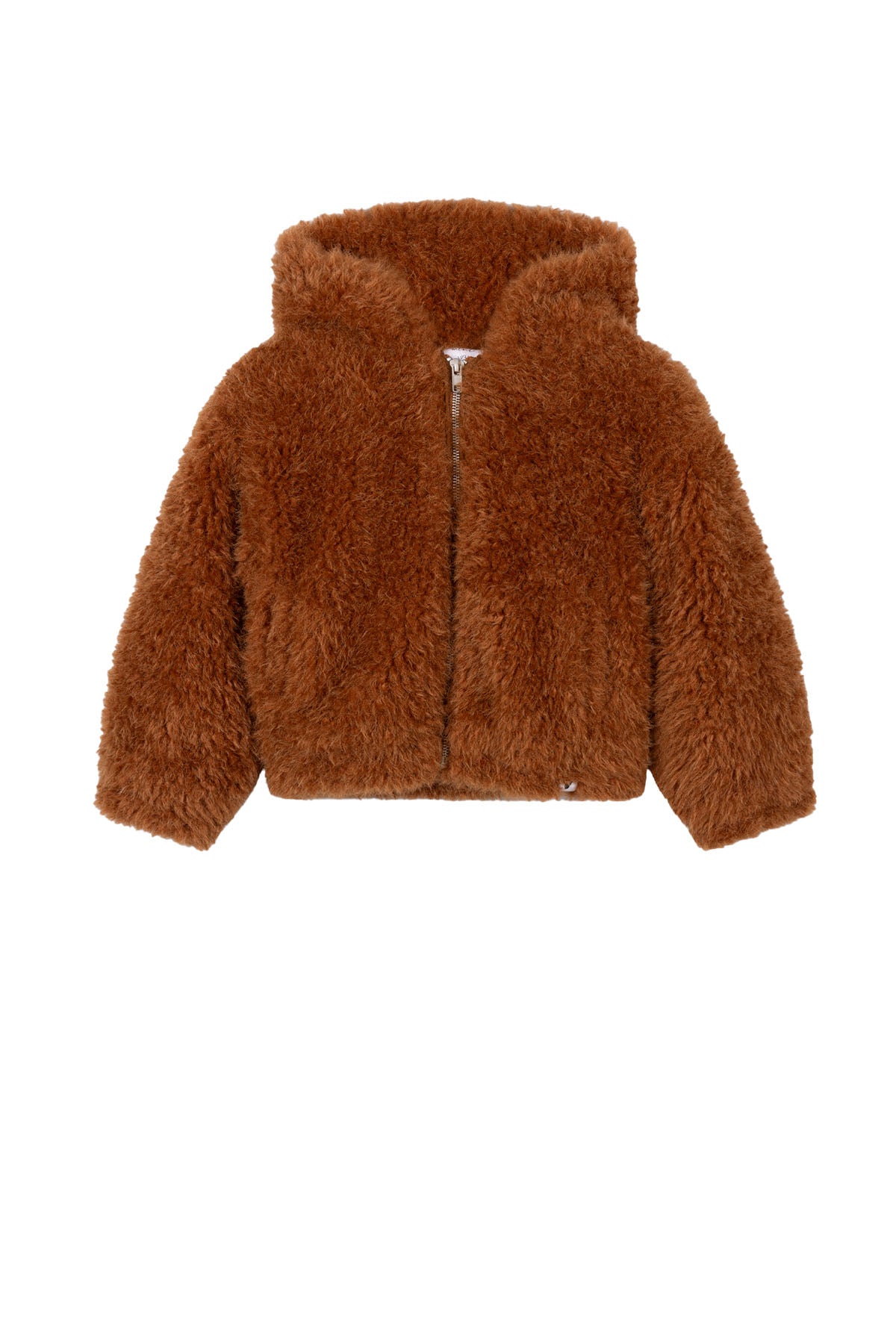 kids woven fur coat