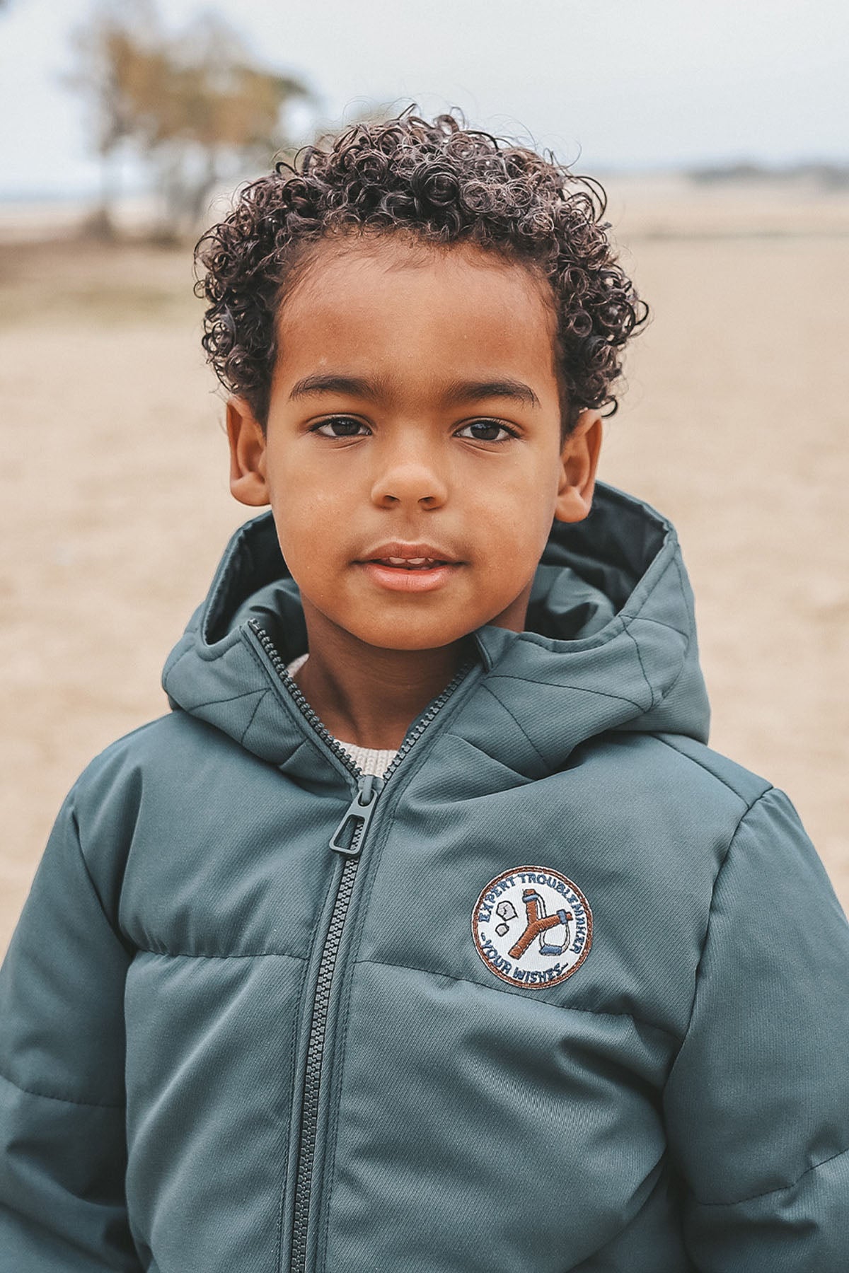 Solid Puffer Coat Boy
