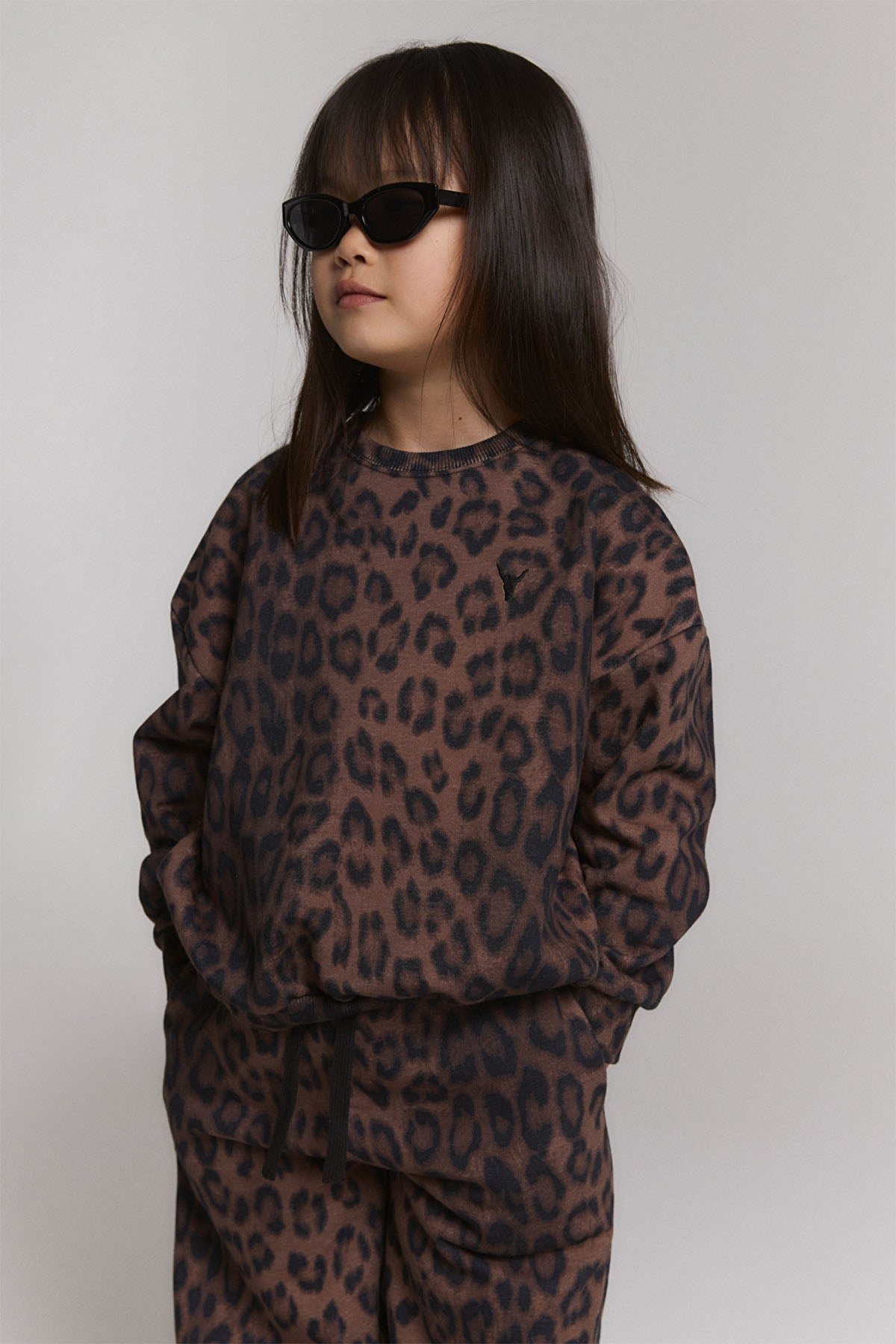 kids knitted leopard sweater