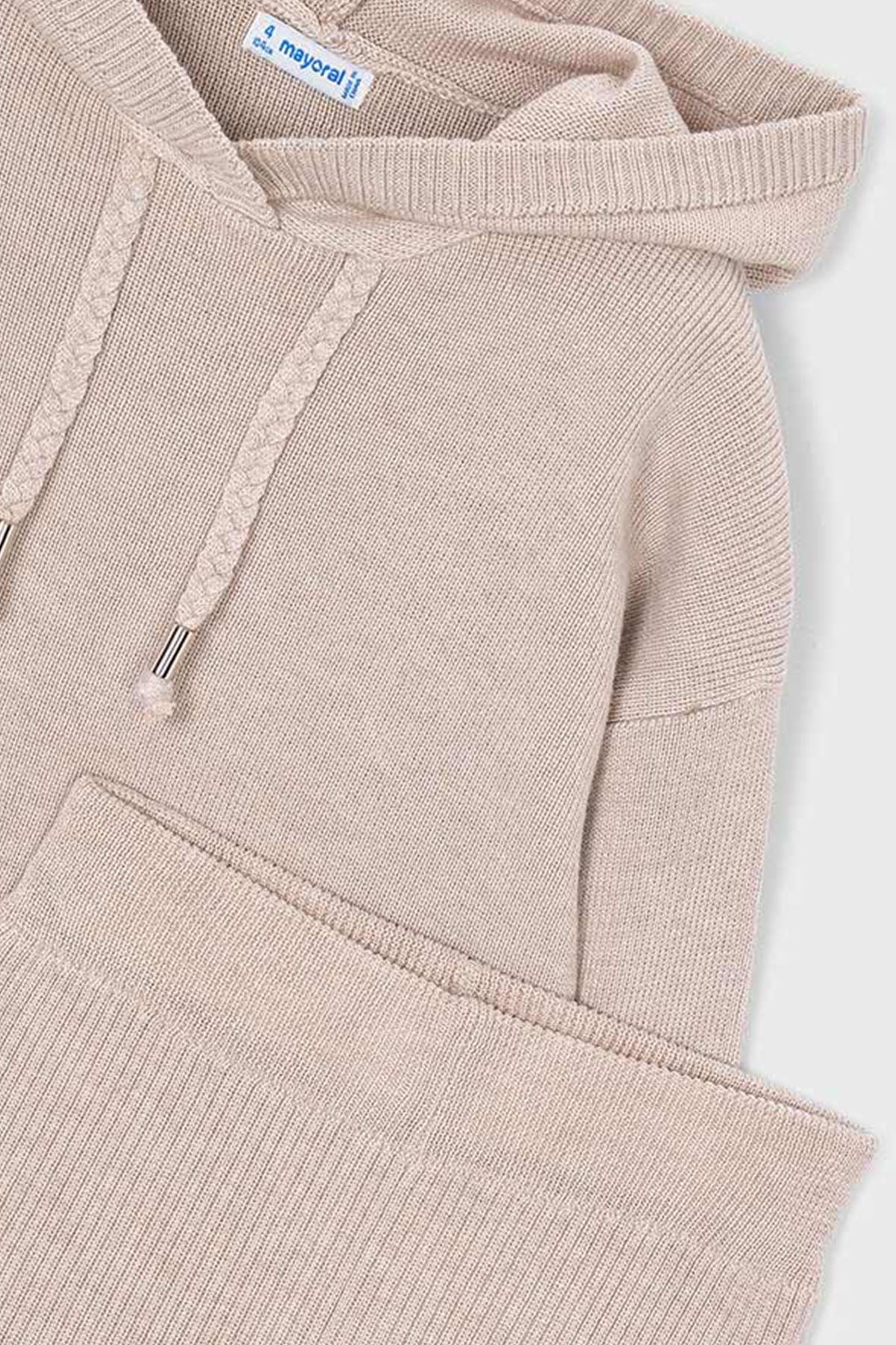 Long knit trousers set
