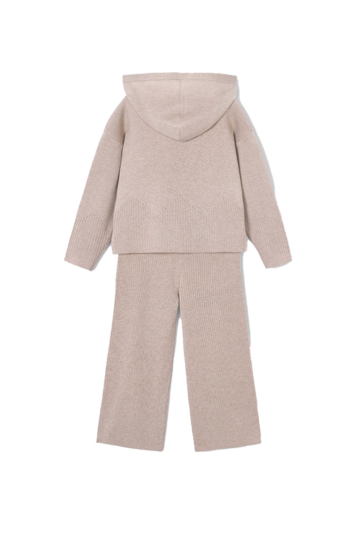 Long knit trousers set