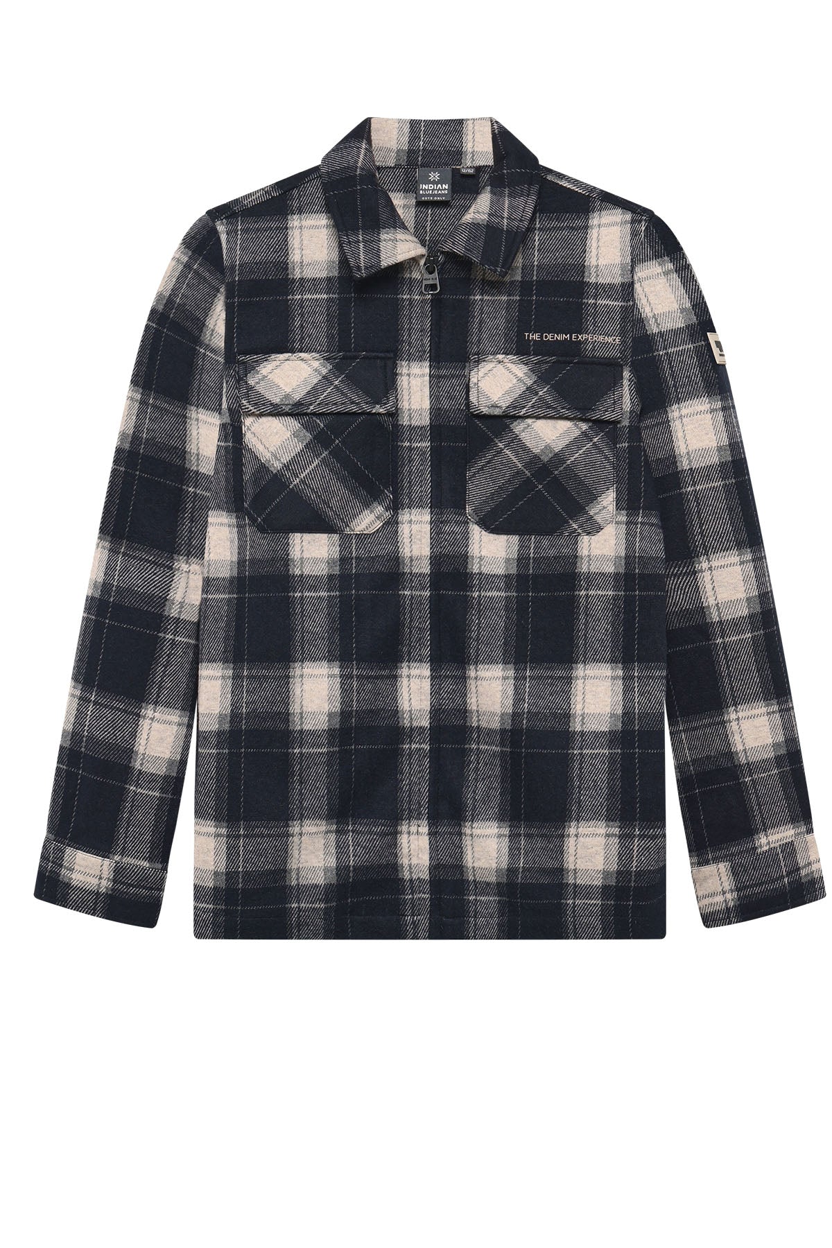 Shirt Jacket Zip Check