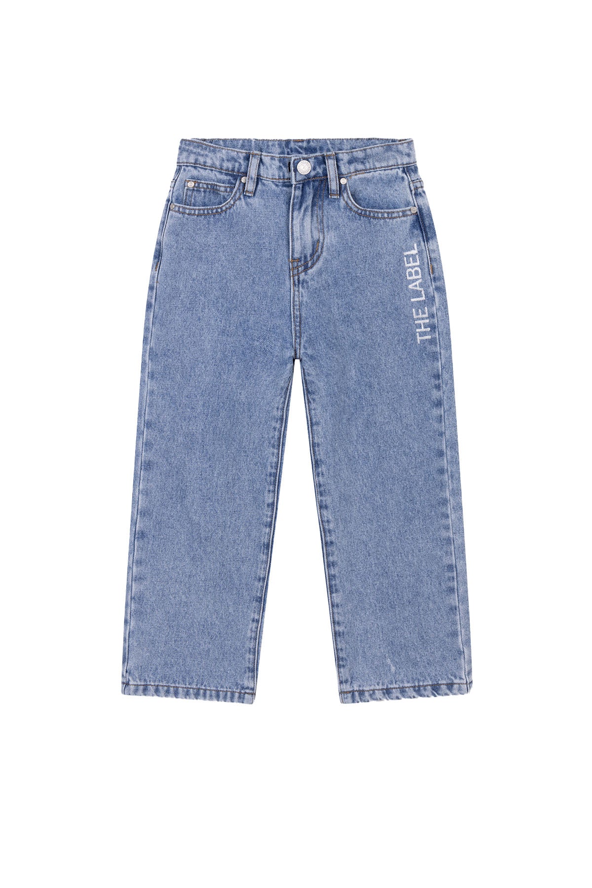 kids woven flowy denim pants