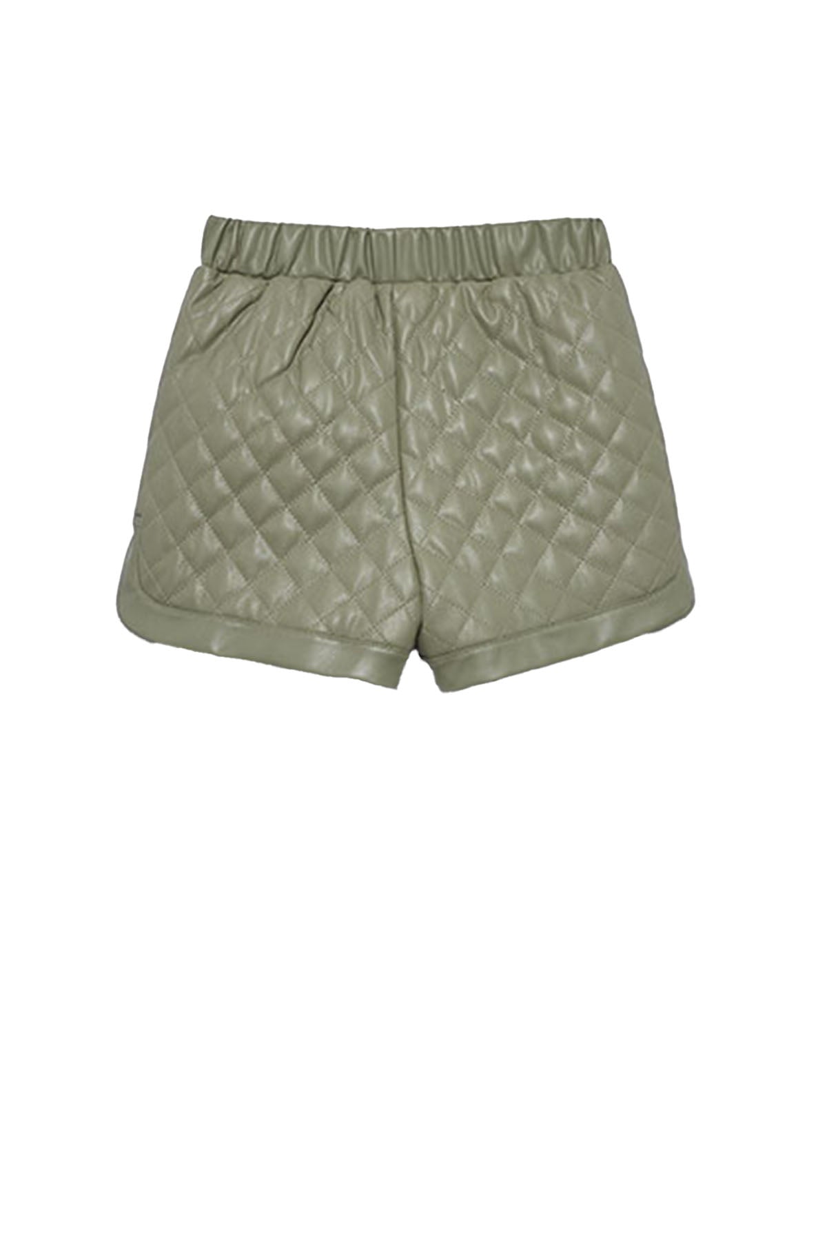 Cushioned faux leather bermud