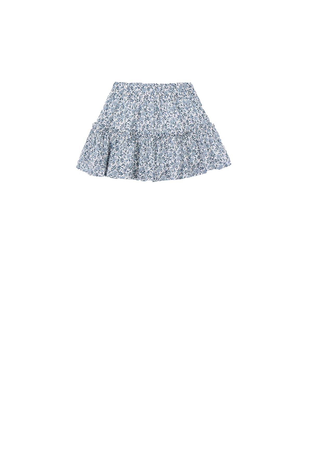 Printed dobby skirt Sky blue