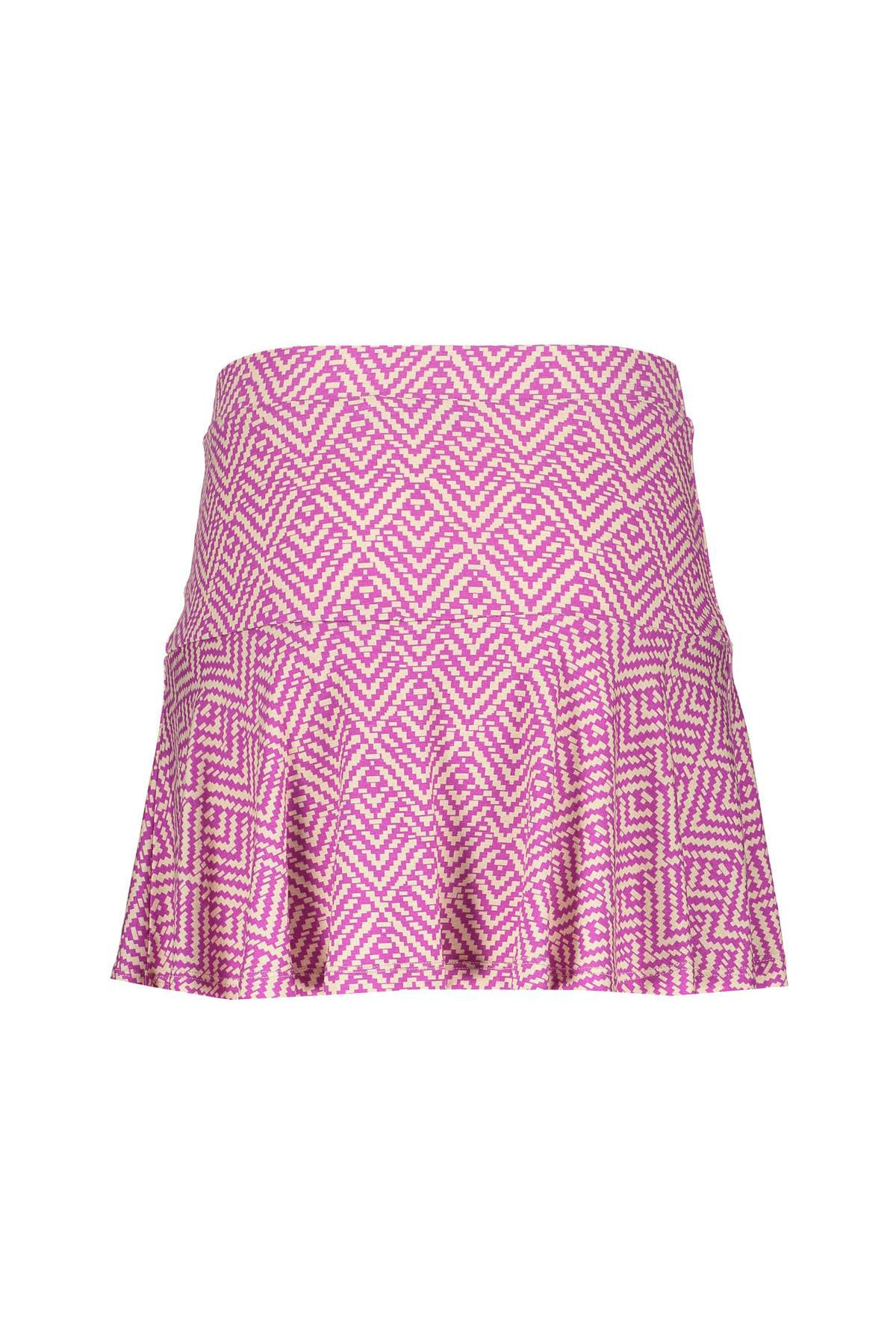 Blok print Skort paars