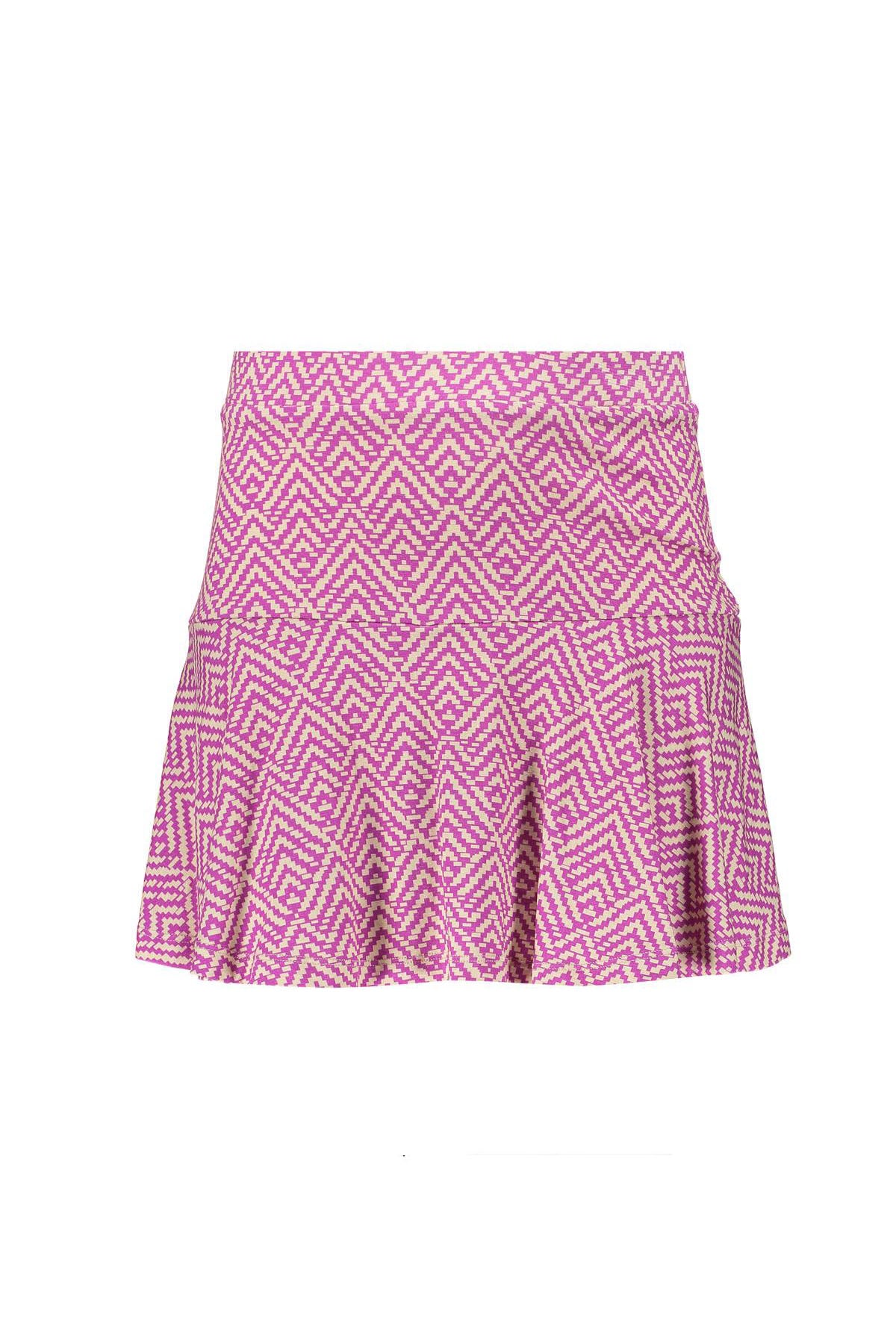 Blok print Skort paars