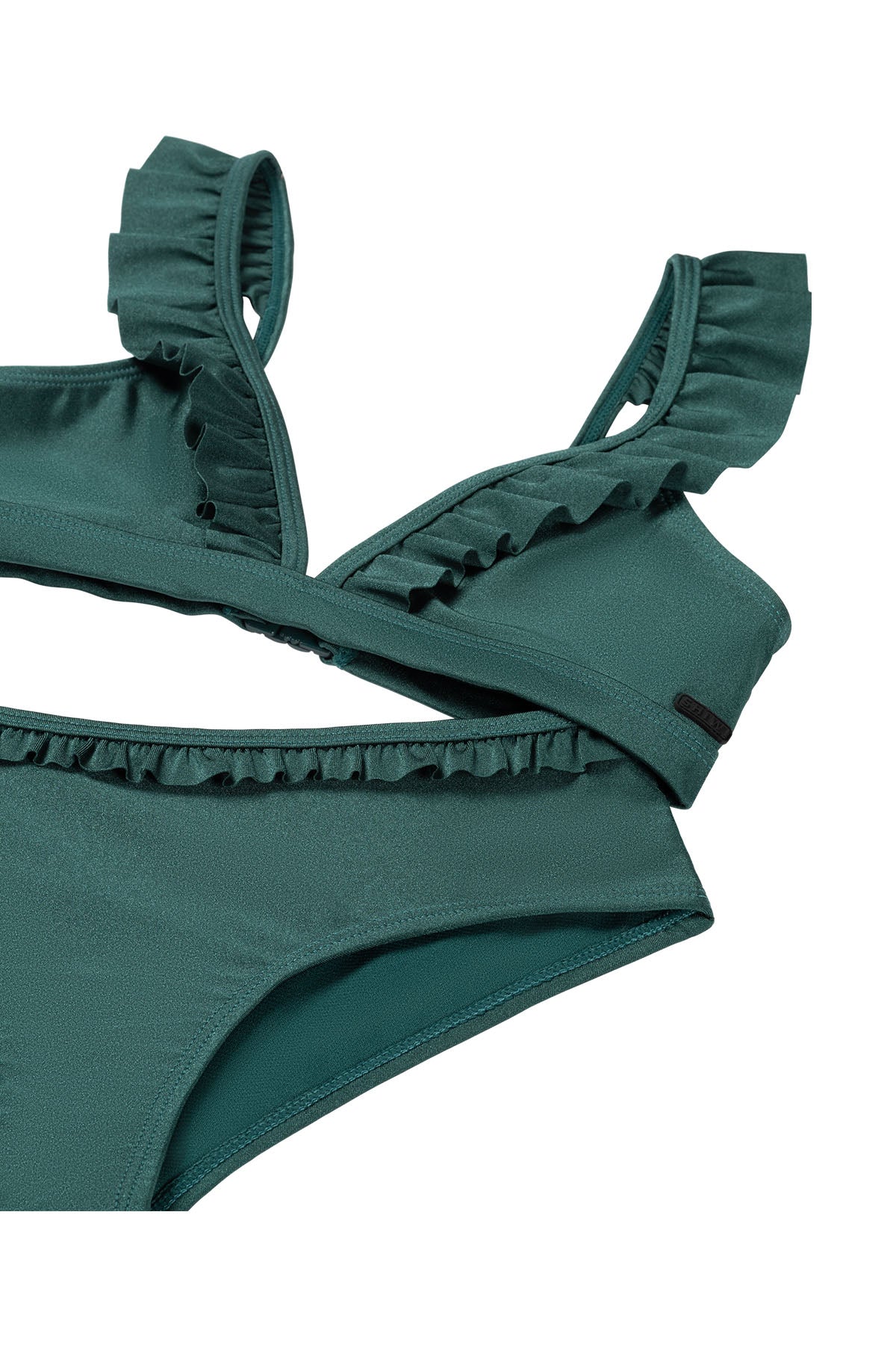 Girls BELLA bikini set shiny solid Green