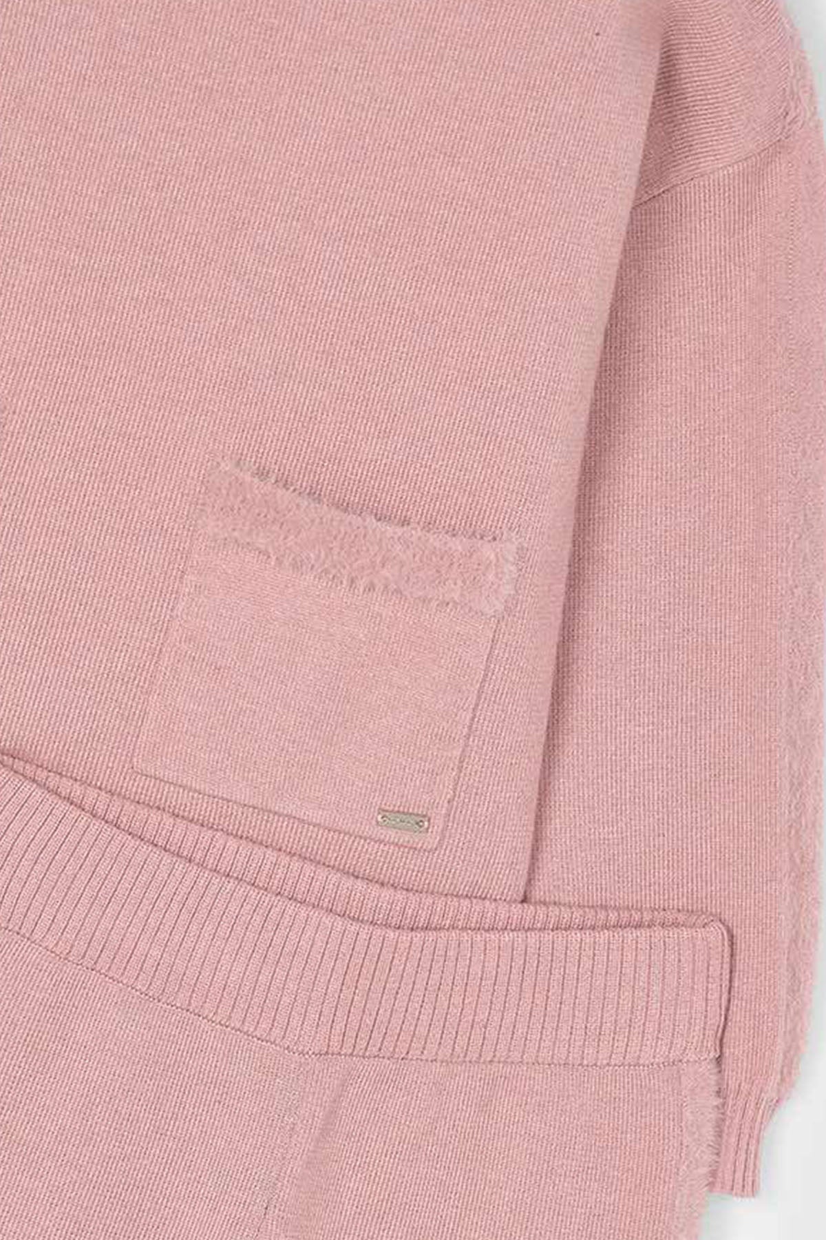 Long knit trousers set
