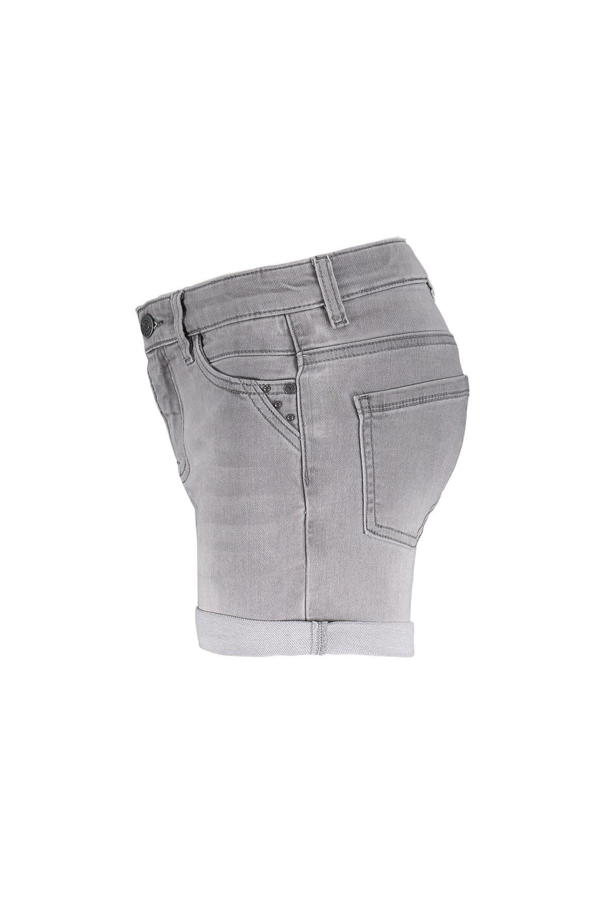 Denim Short Grijs