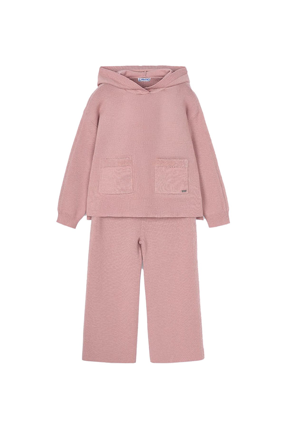Long knit trousers set