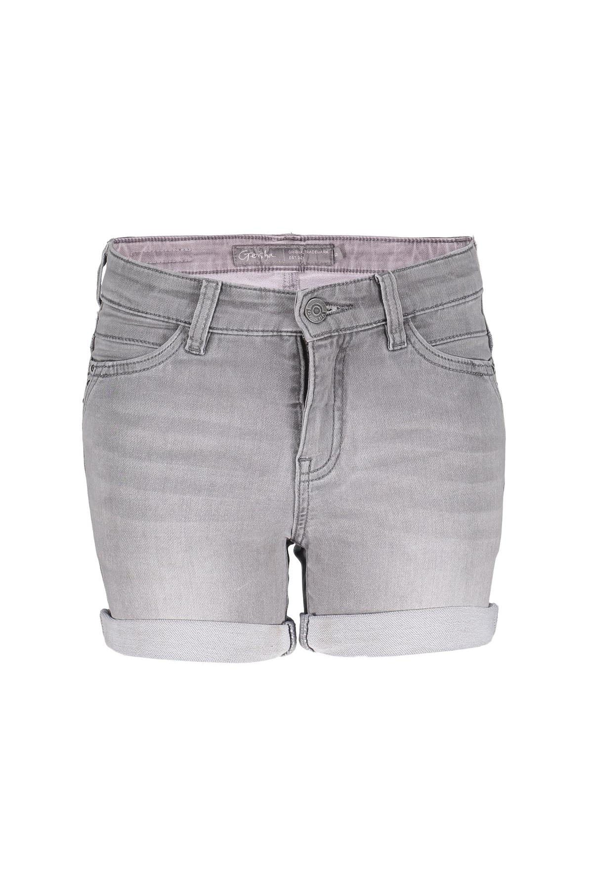 Denim Short Grijs