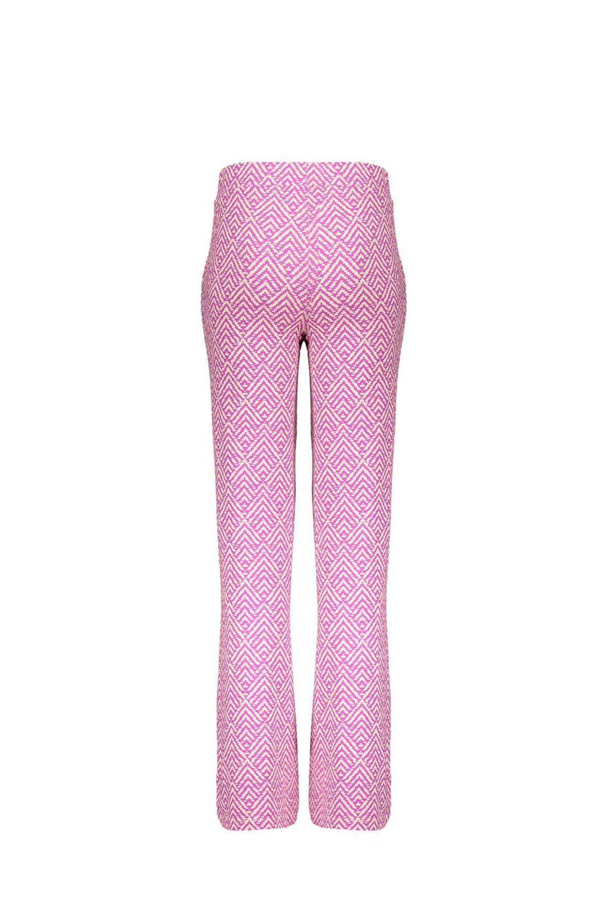 Blok print flared broek