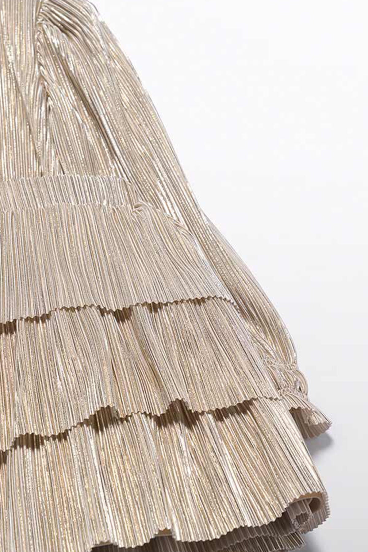 Pleated knit dress