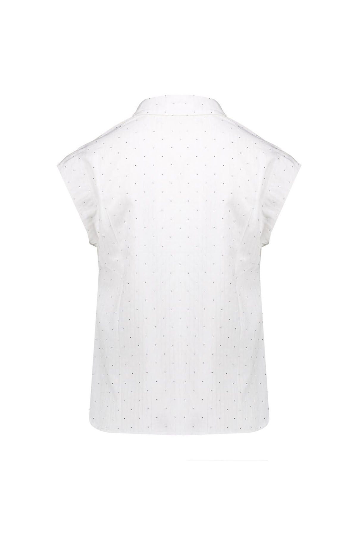 Blouse met gittersteentjes