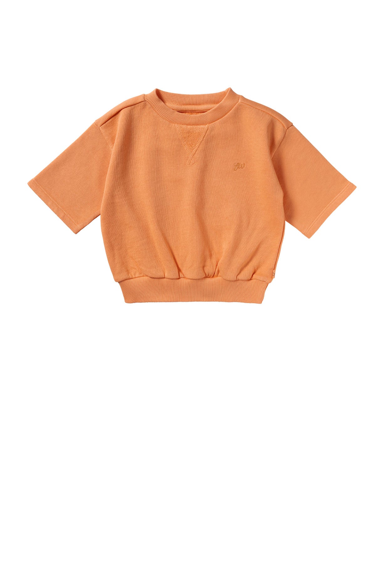 French Knit Short Sleeve Sweater