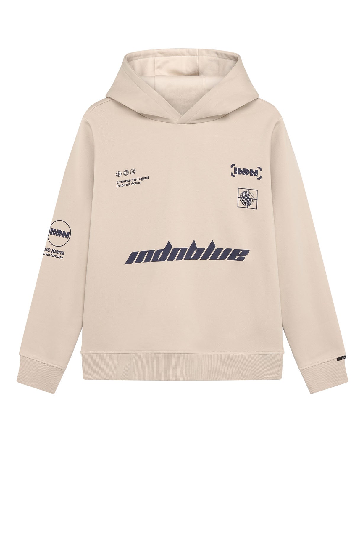Hoodie Indian Blue Brushed