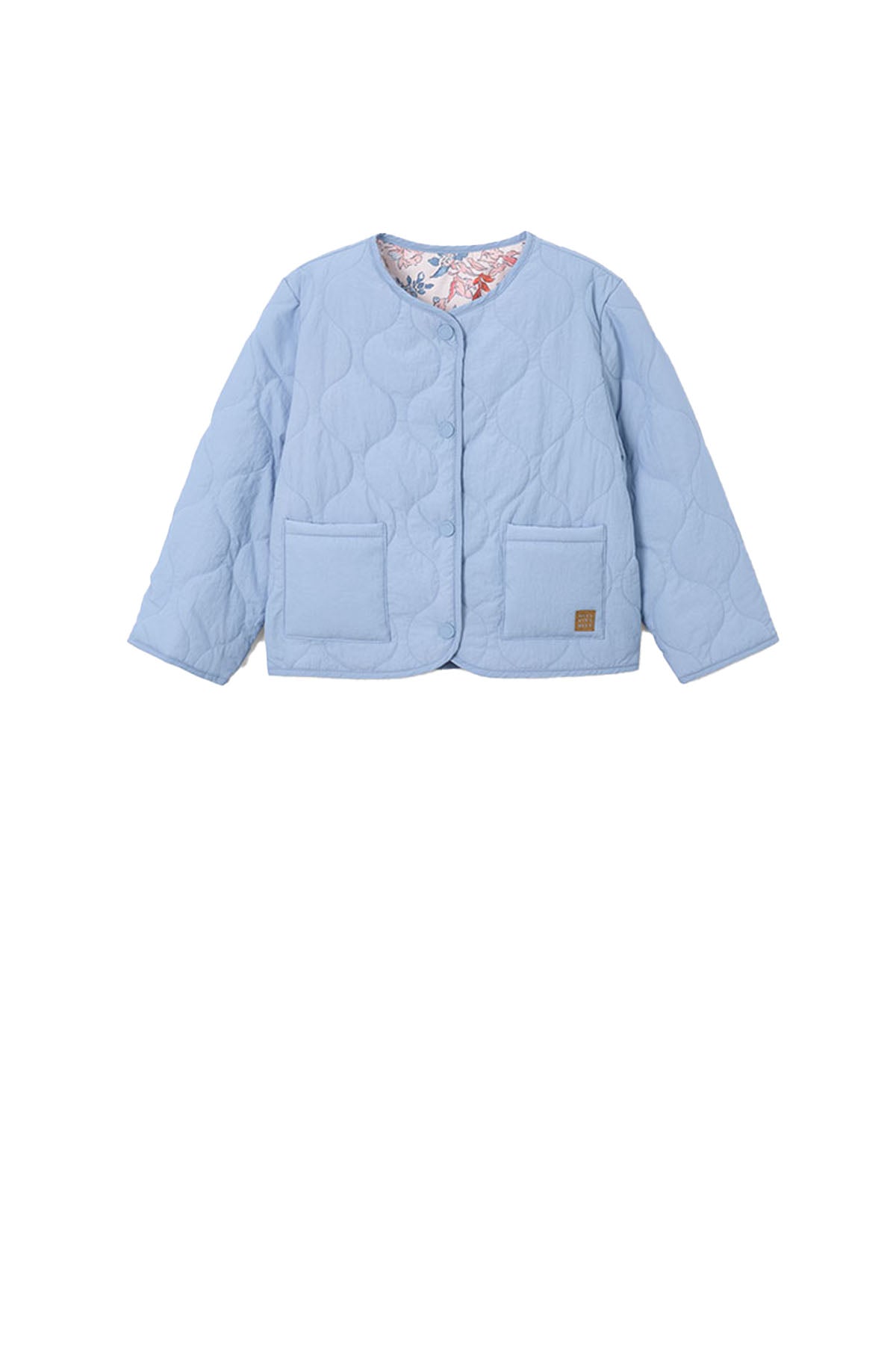 Reversible padded jacket Sky blue