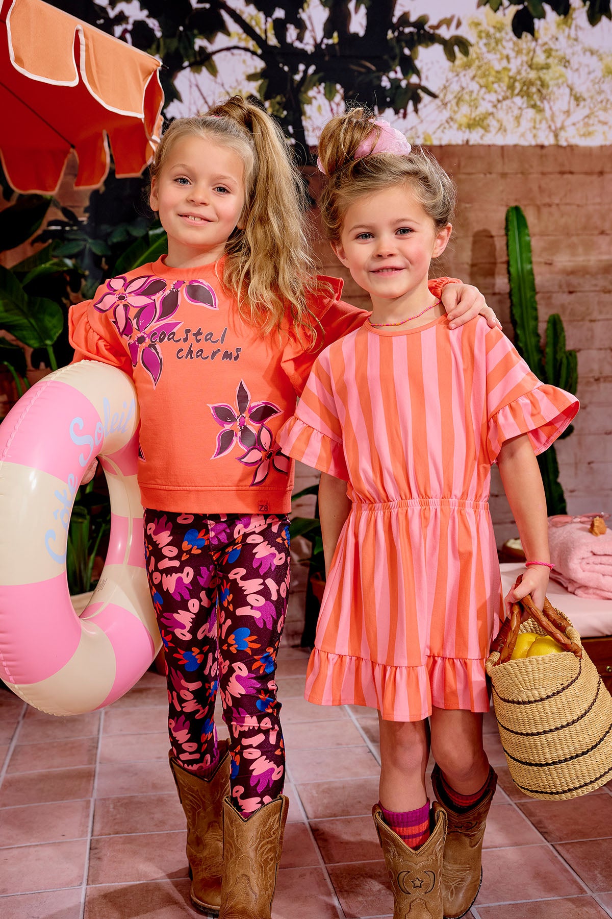 Fiep Living coral Jurk