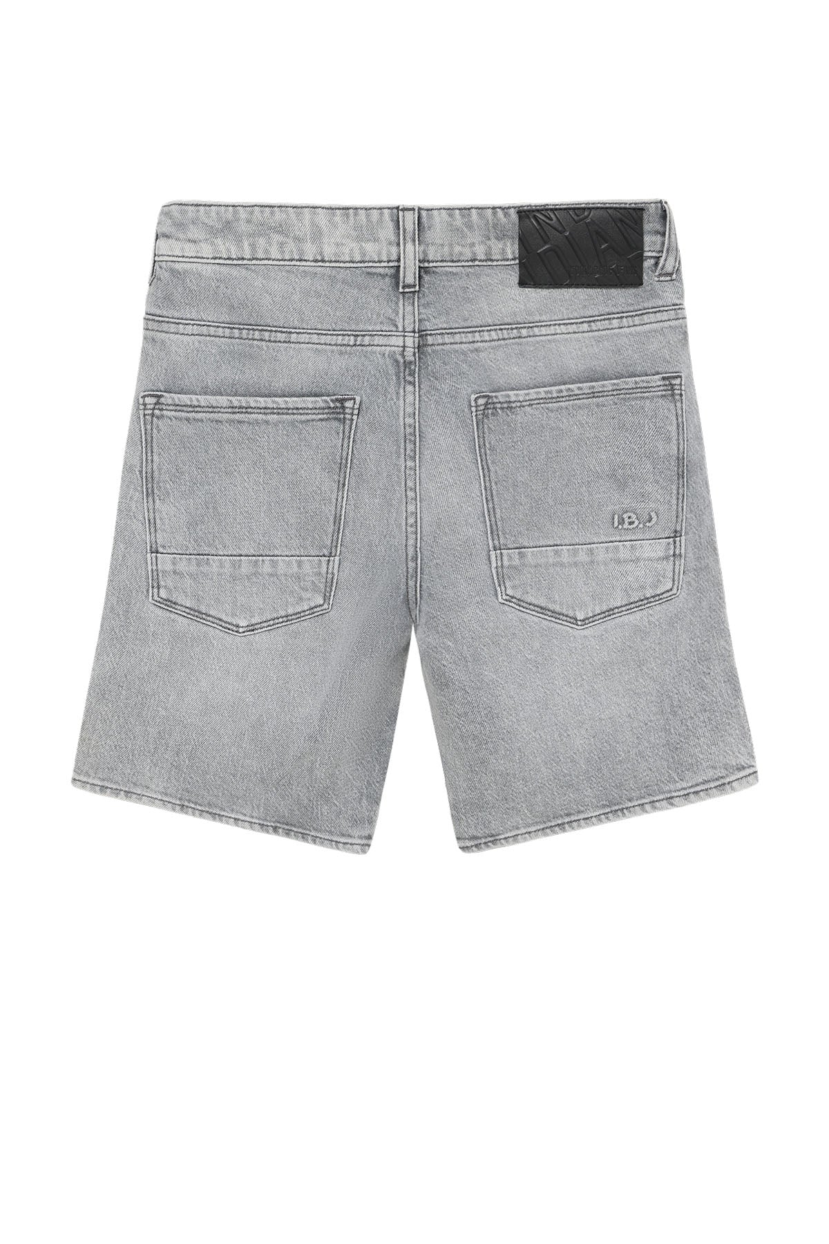 Wide Denim Short Grey Jeans