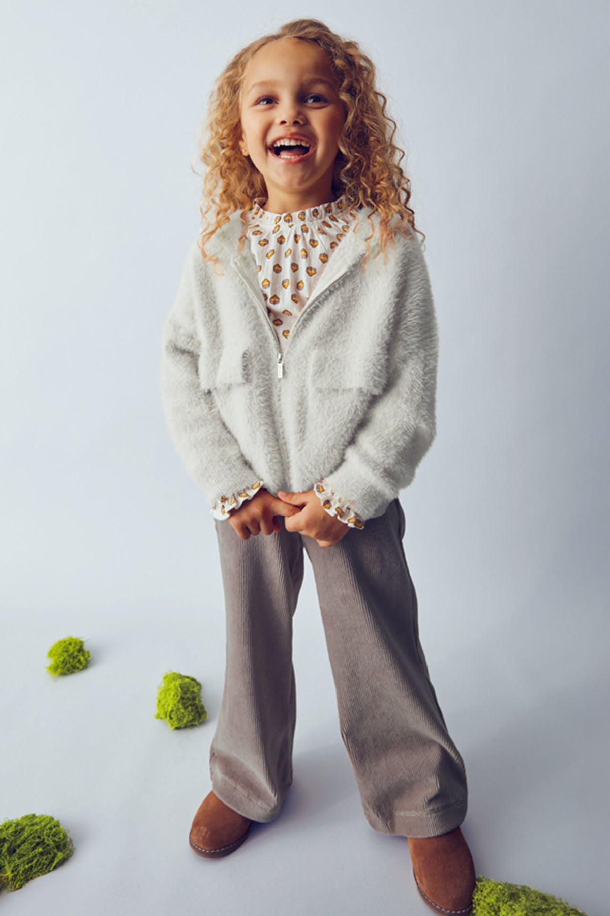 Furry knit sweater