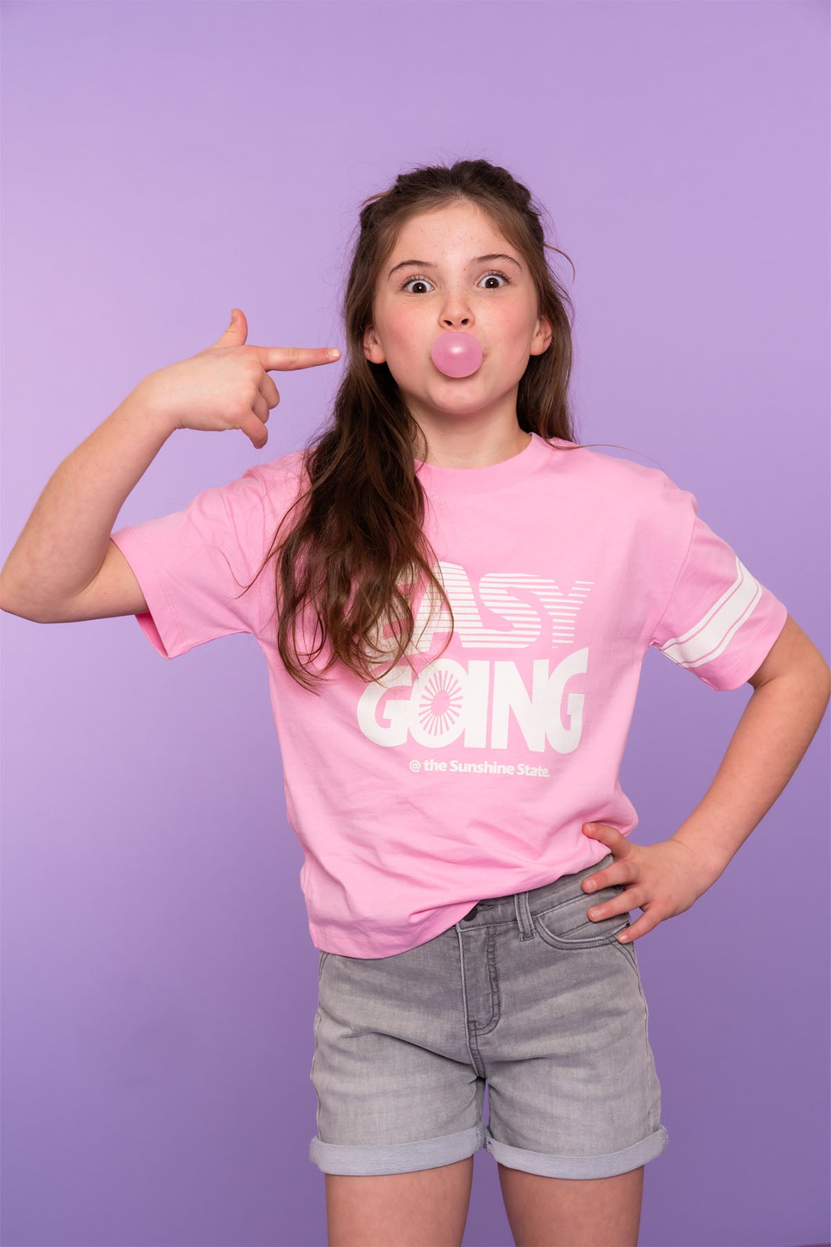 T-shirt easy going roze