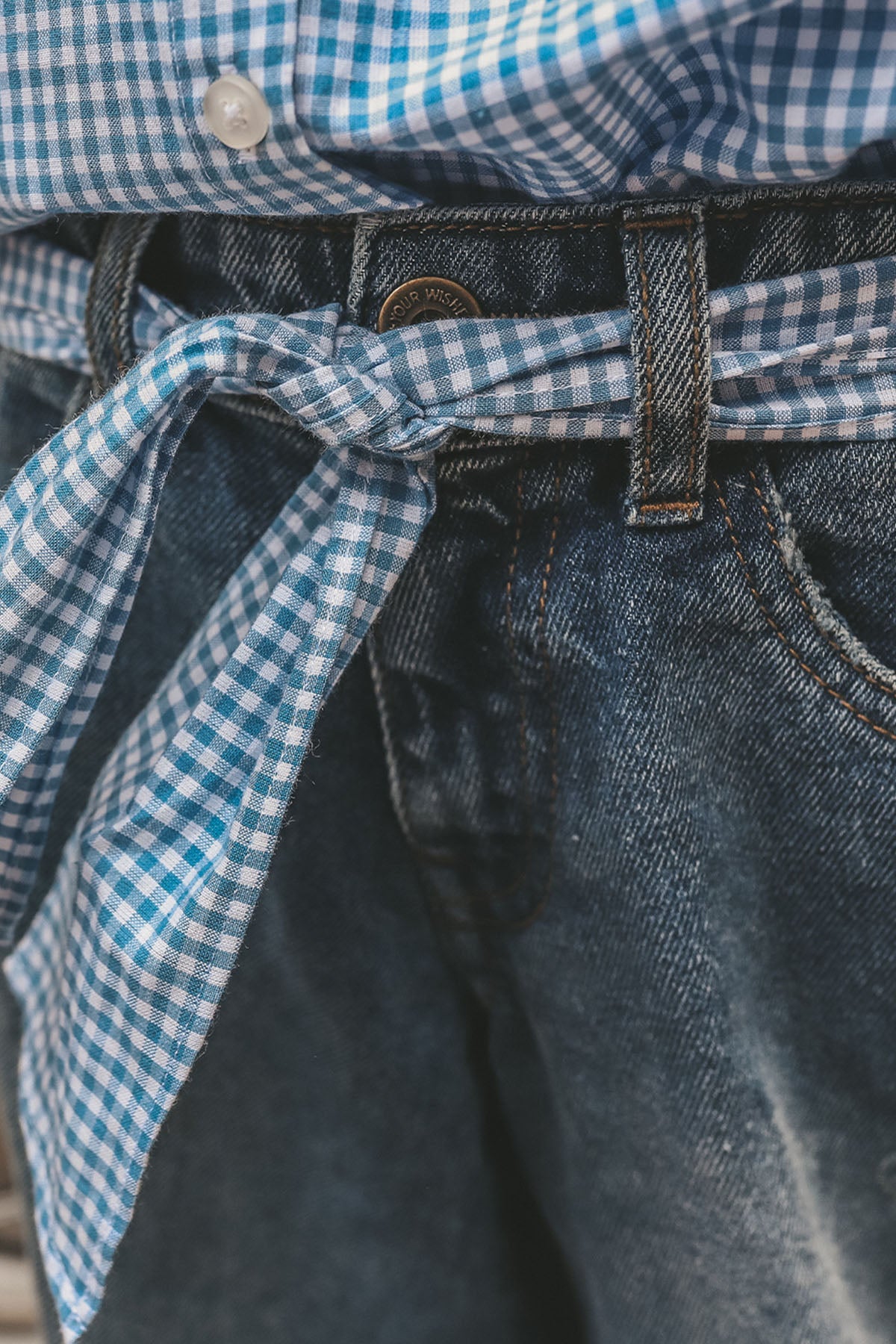 Medium Blue Barrel Jeans