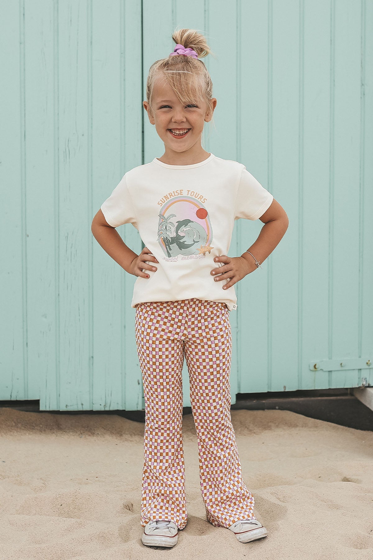 Mini Check Flared Legging