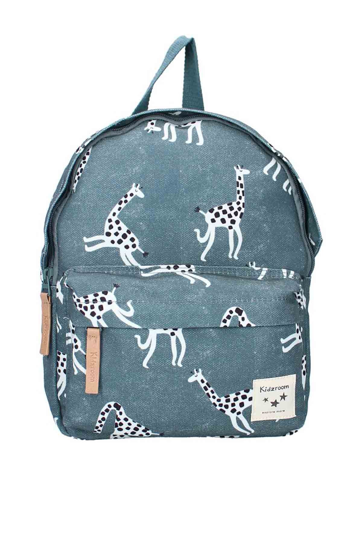 rugzak van Kidzroom. Deze tas heeft een all over giraffen print