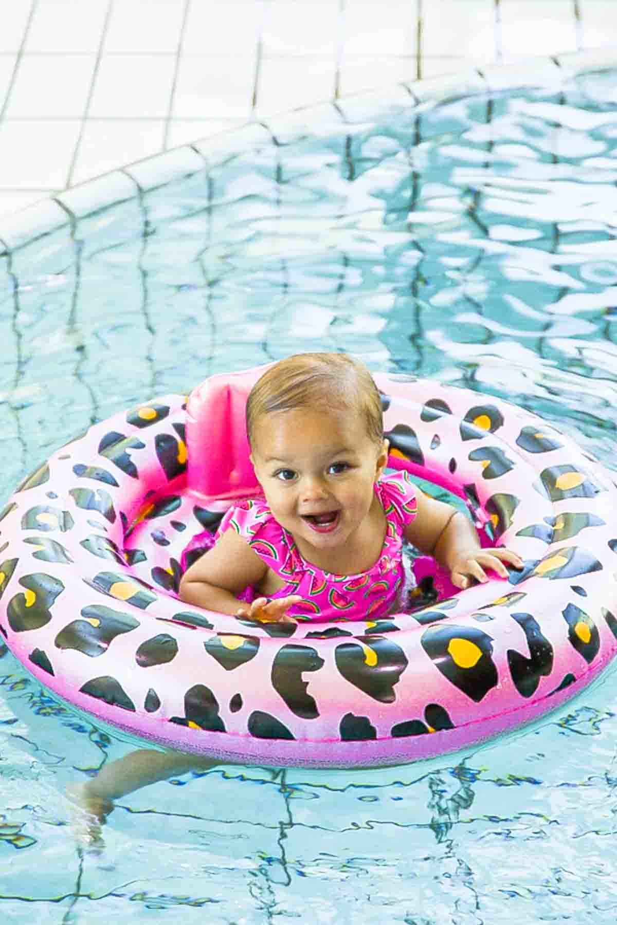 Babyfloat Roze Panterprint 0-1jr - Ko&Flo