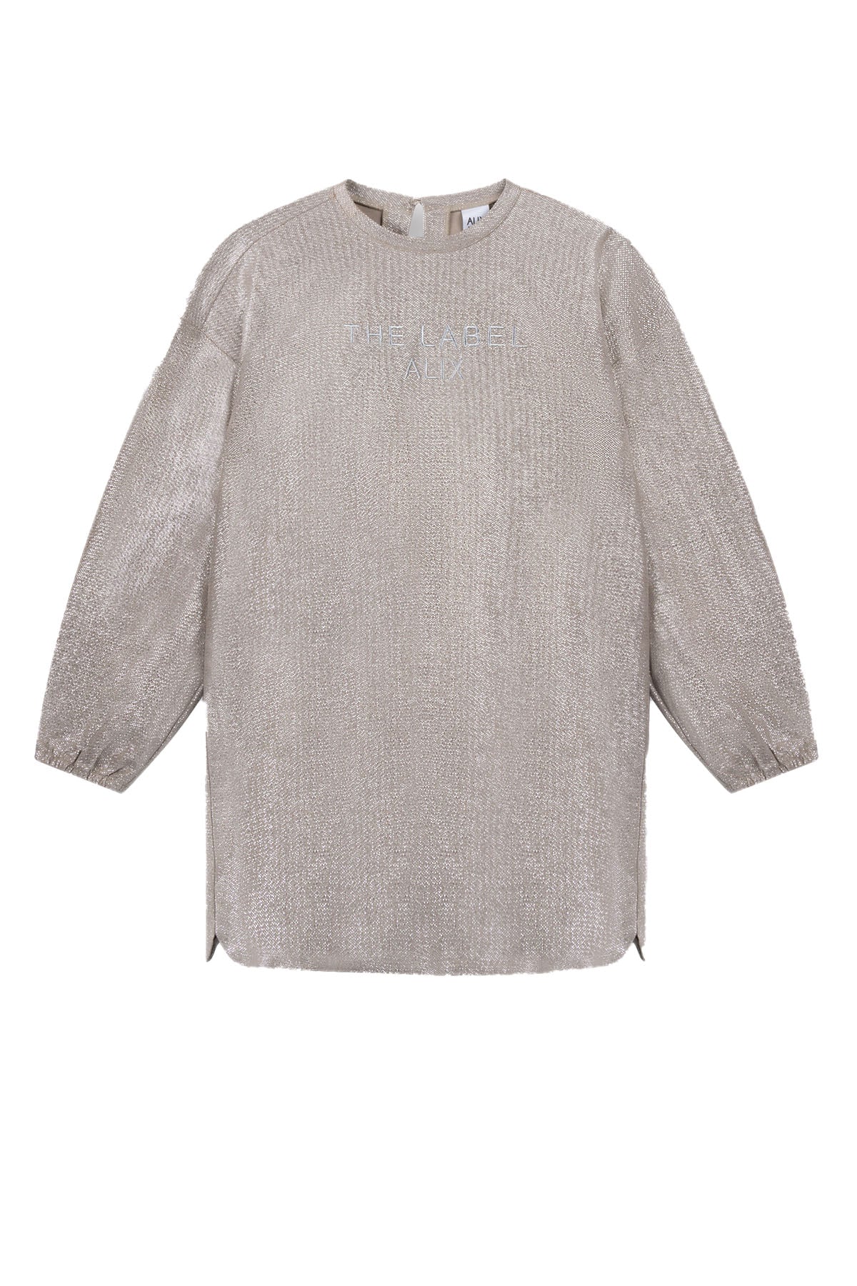 Silver knitted jurk