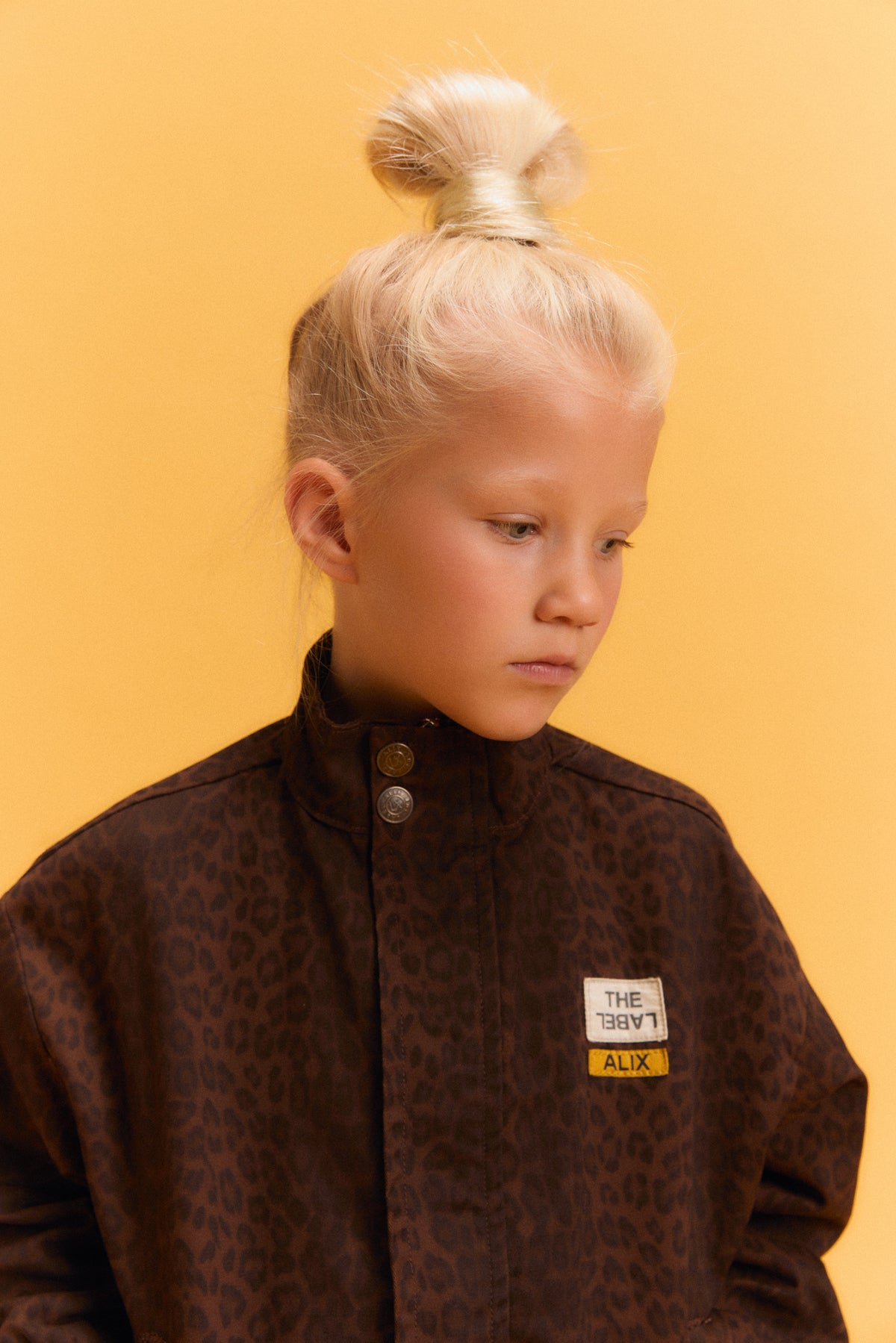 kids woven leopard jacket