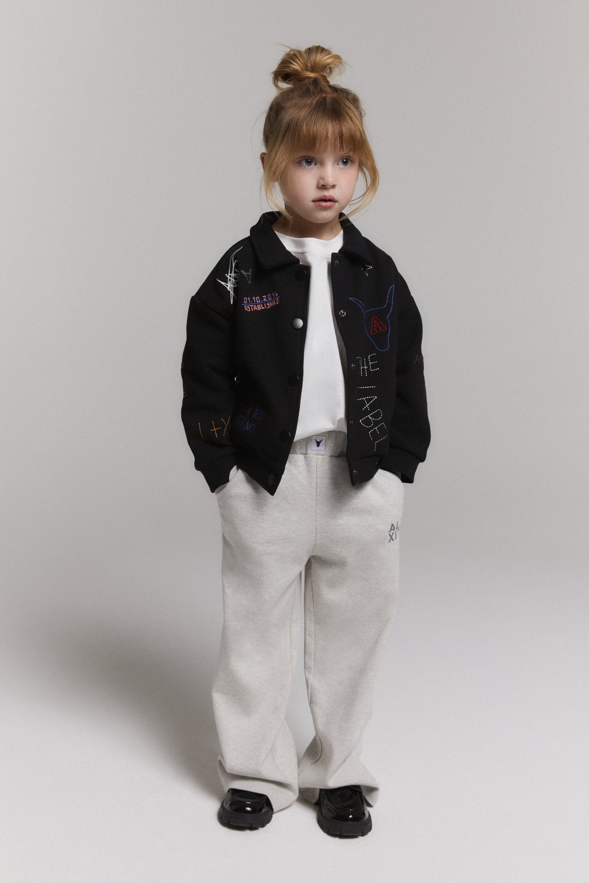 kids knitted patches jacket
