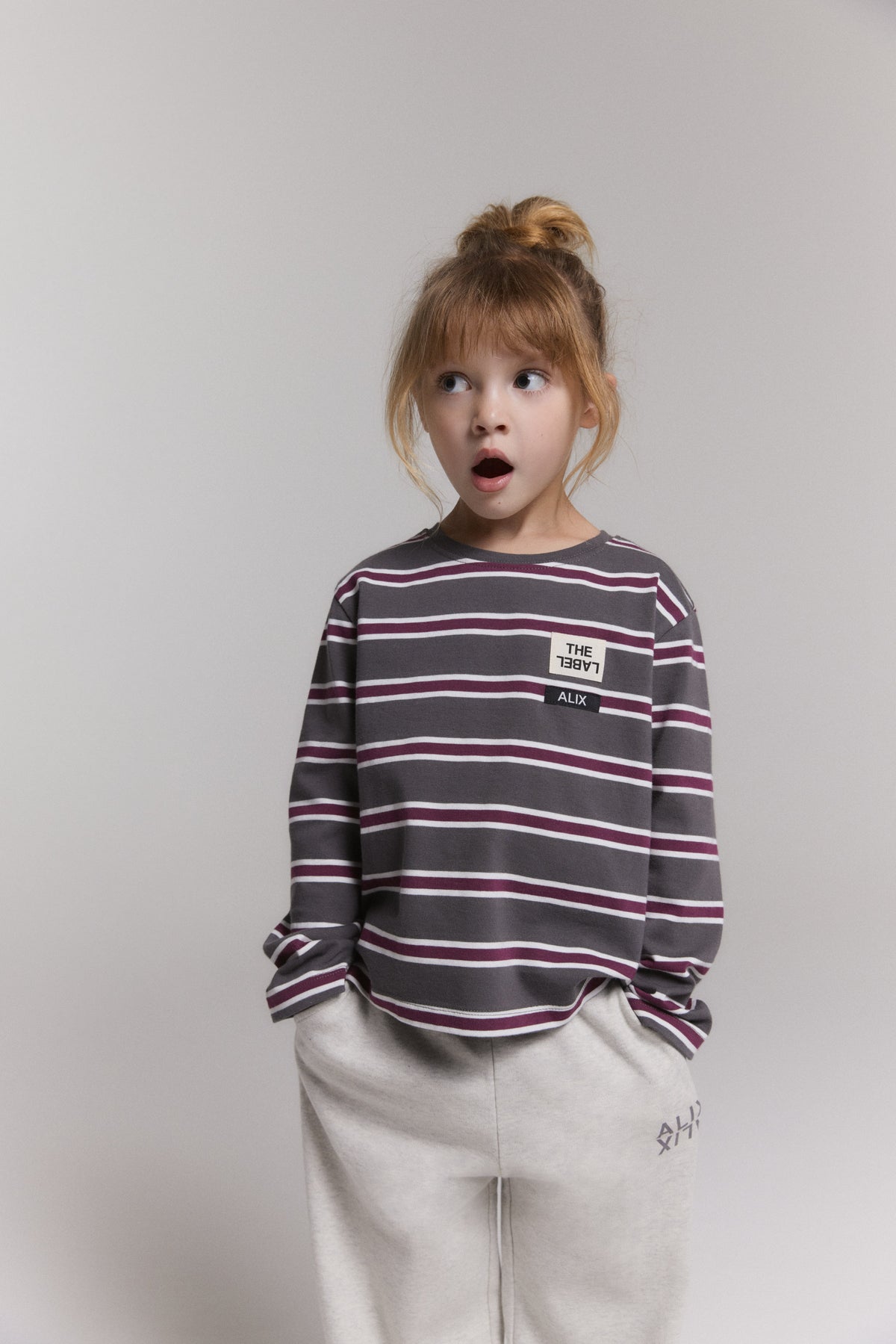 kids knitted stripe longsleeve
