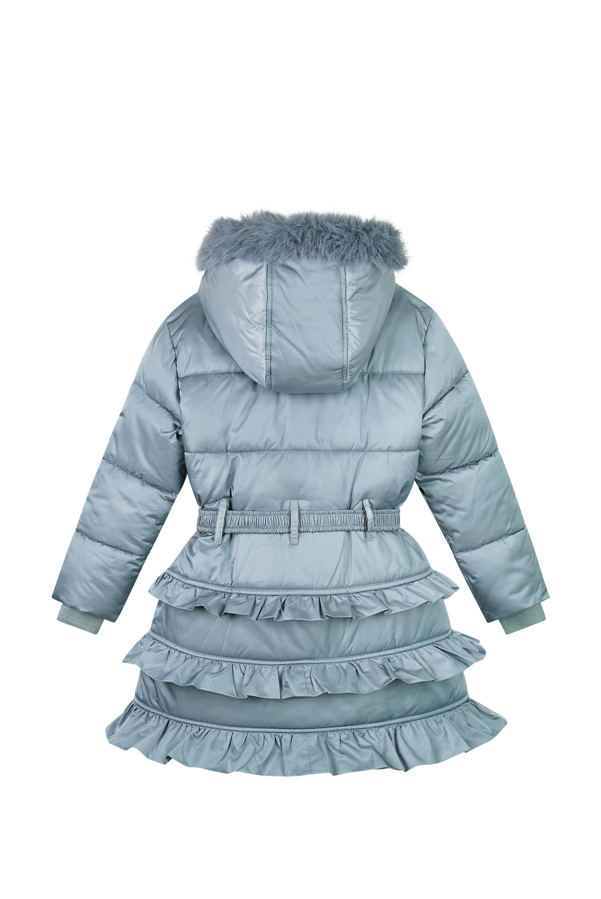 BLIGHT 3-ruffle long coat