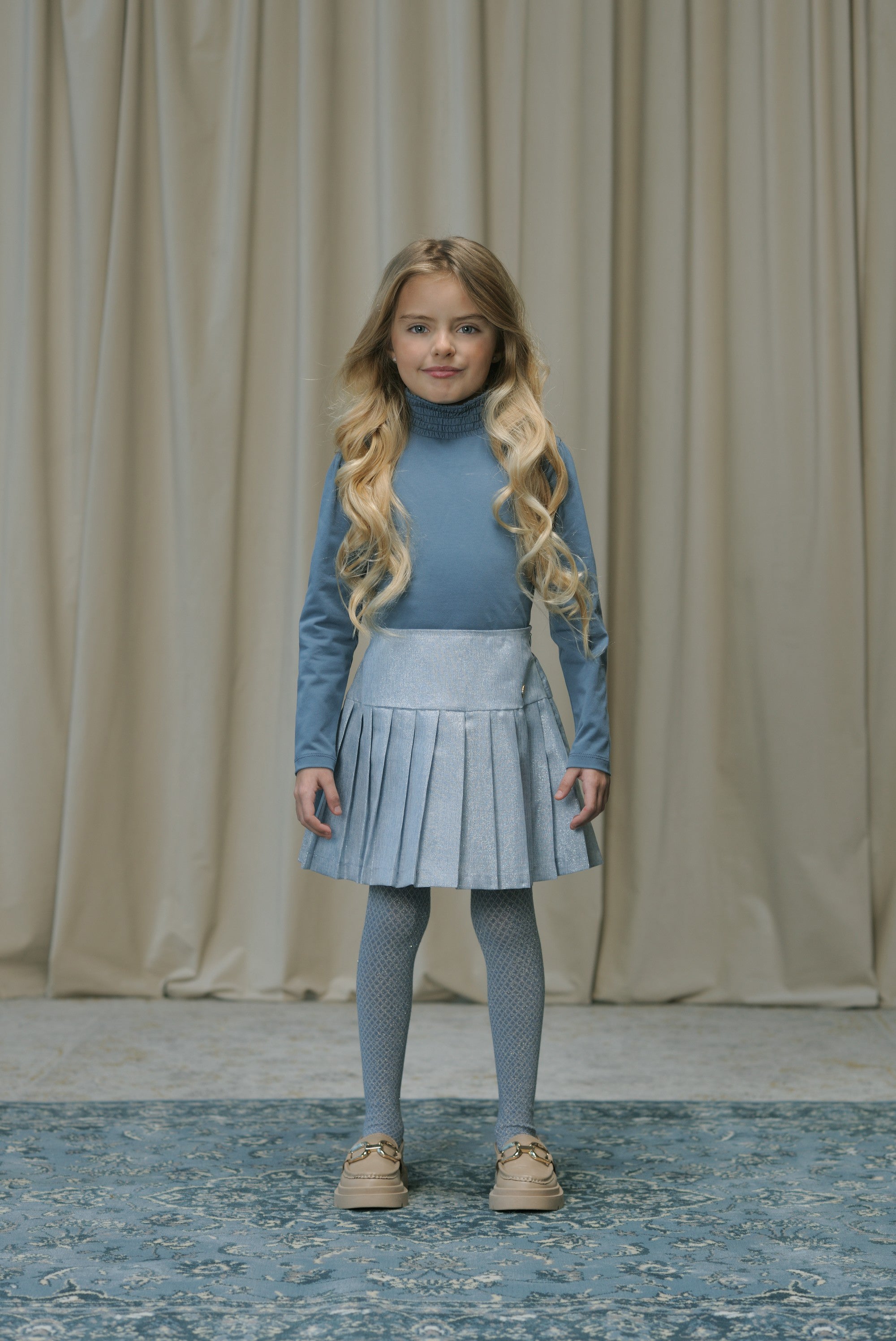 TWINNY glitter pleated skirt