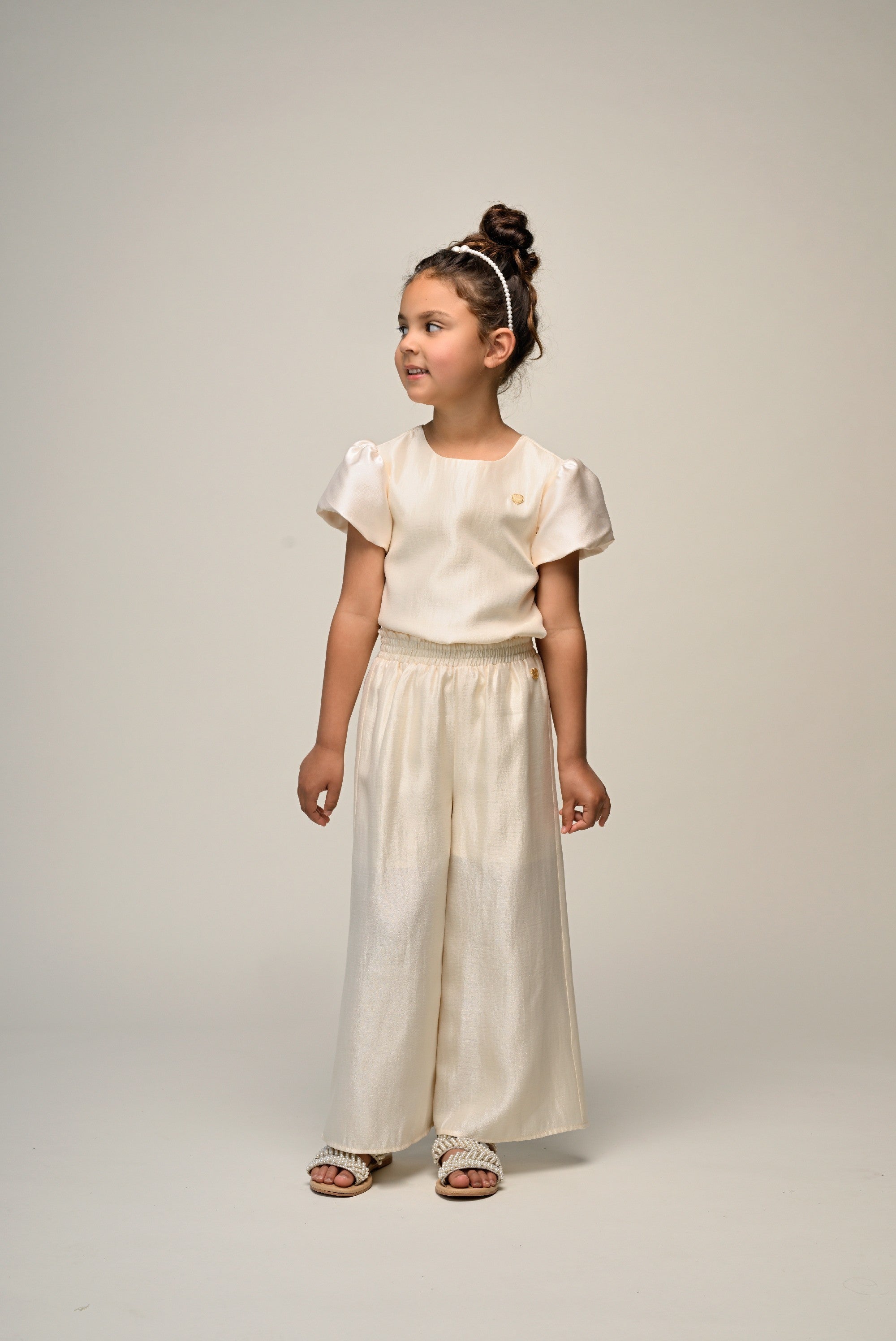 ECHIN puffy sleeve A-line top