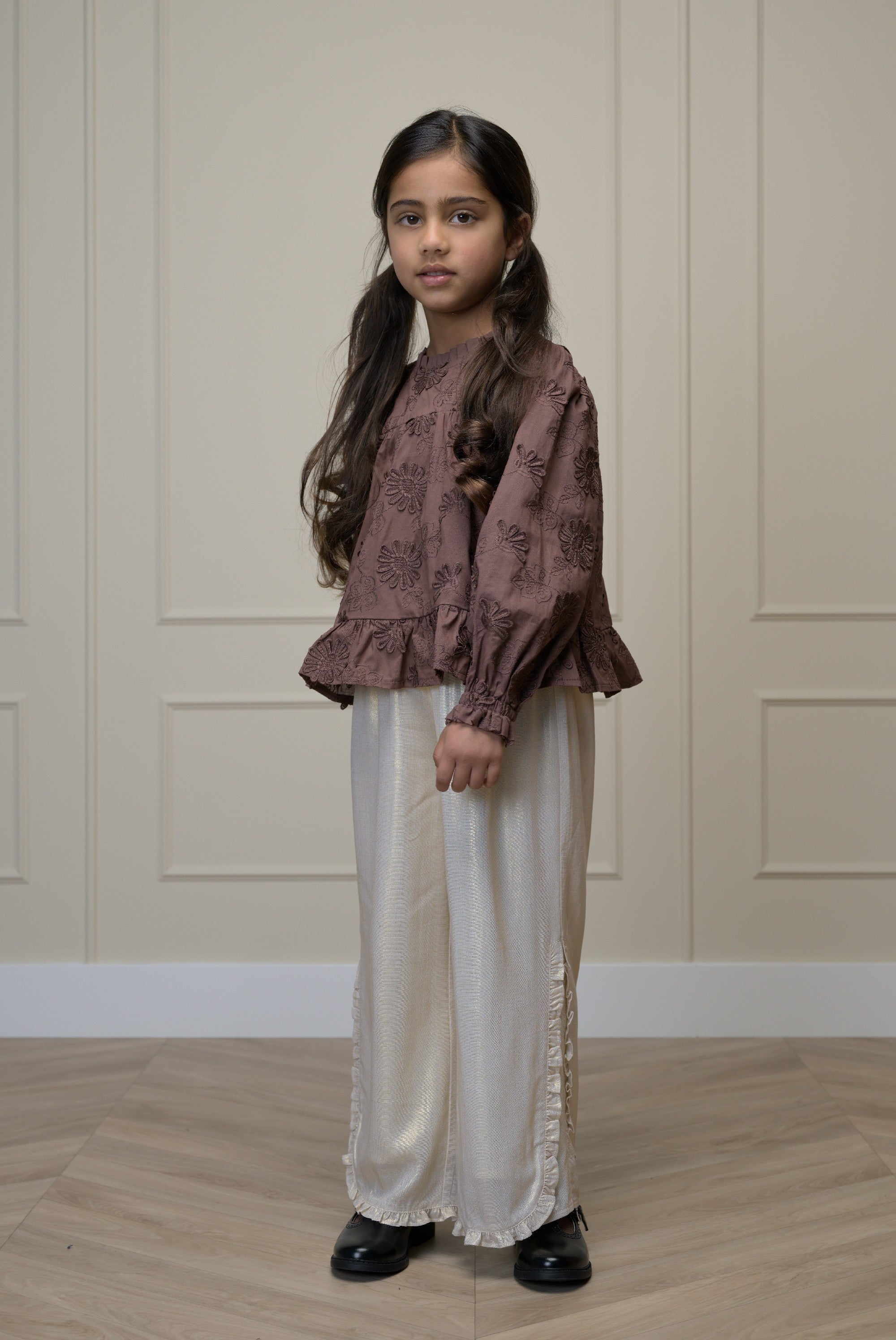 DENA ruffled wide leg pants