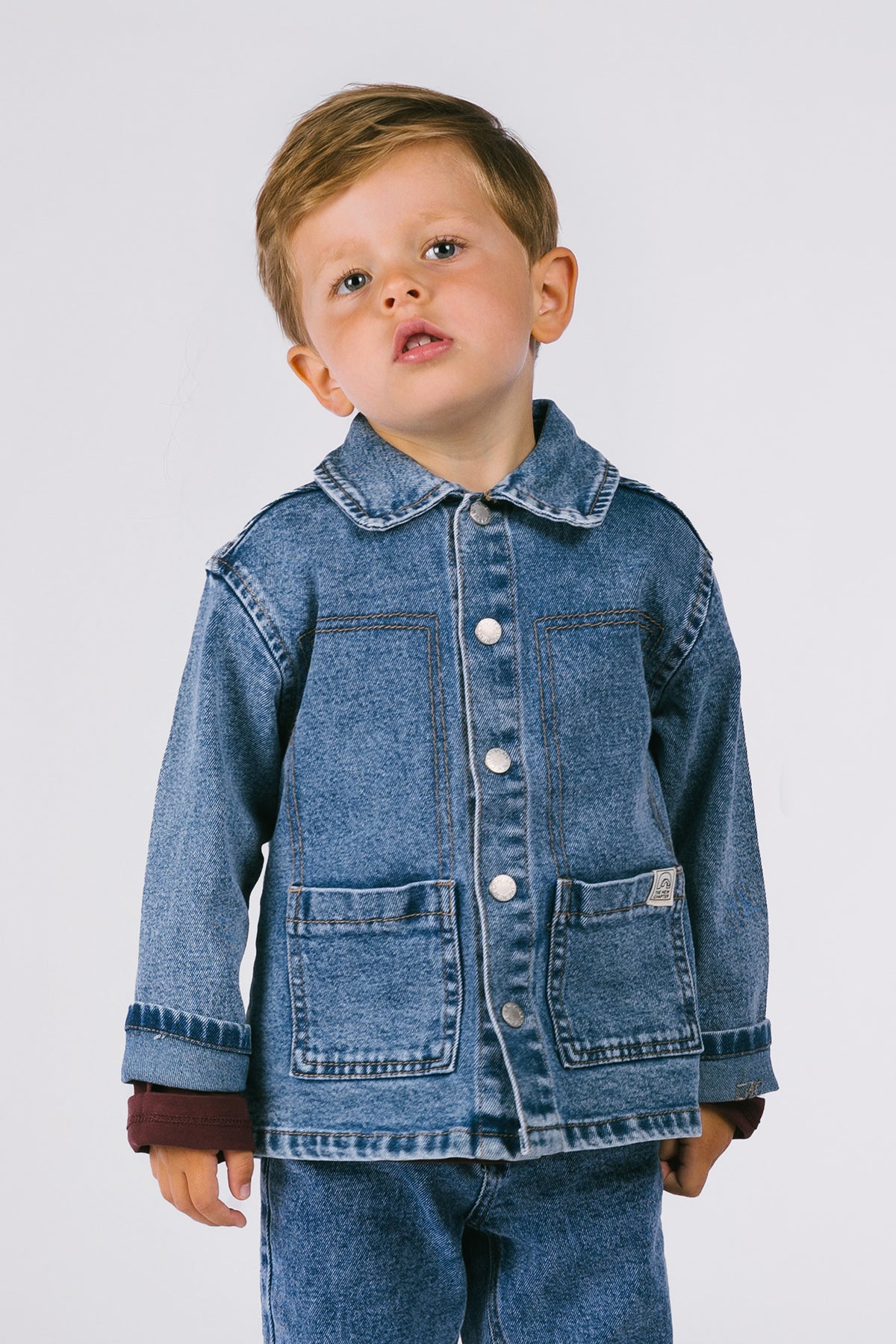 Noï denim jacket pink