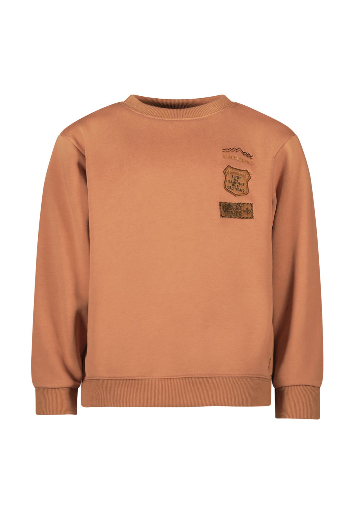 Crewneck sweater van Like Flo boys, jongens kleding, ko&flo, bruin