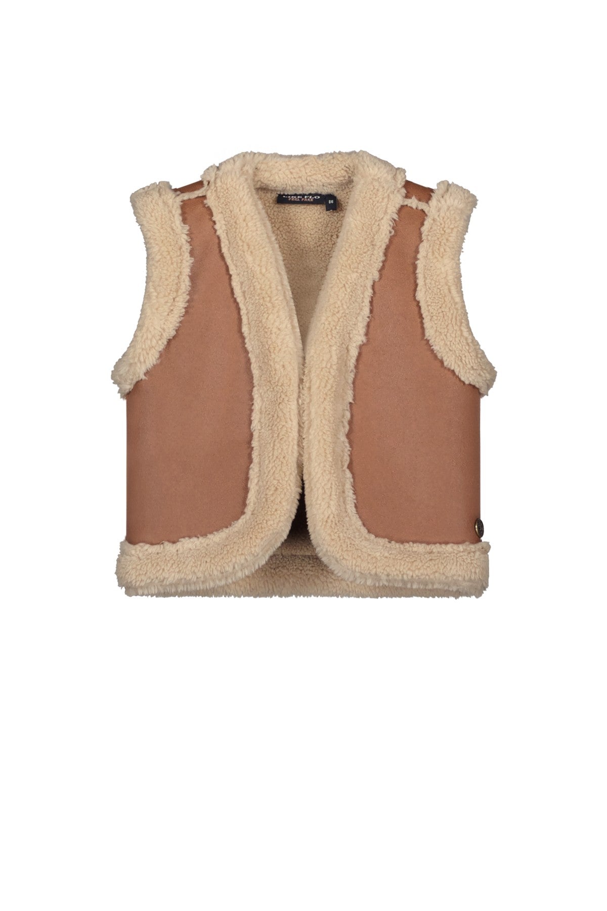 Gita MINI Like Flo omkeerbaar teddy gilet bruin